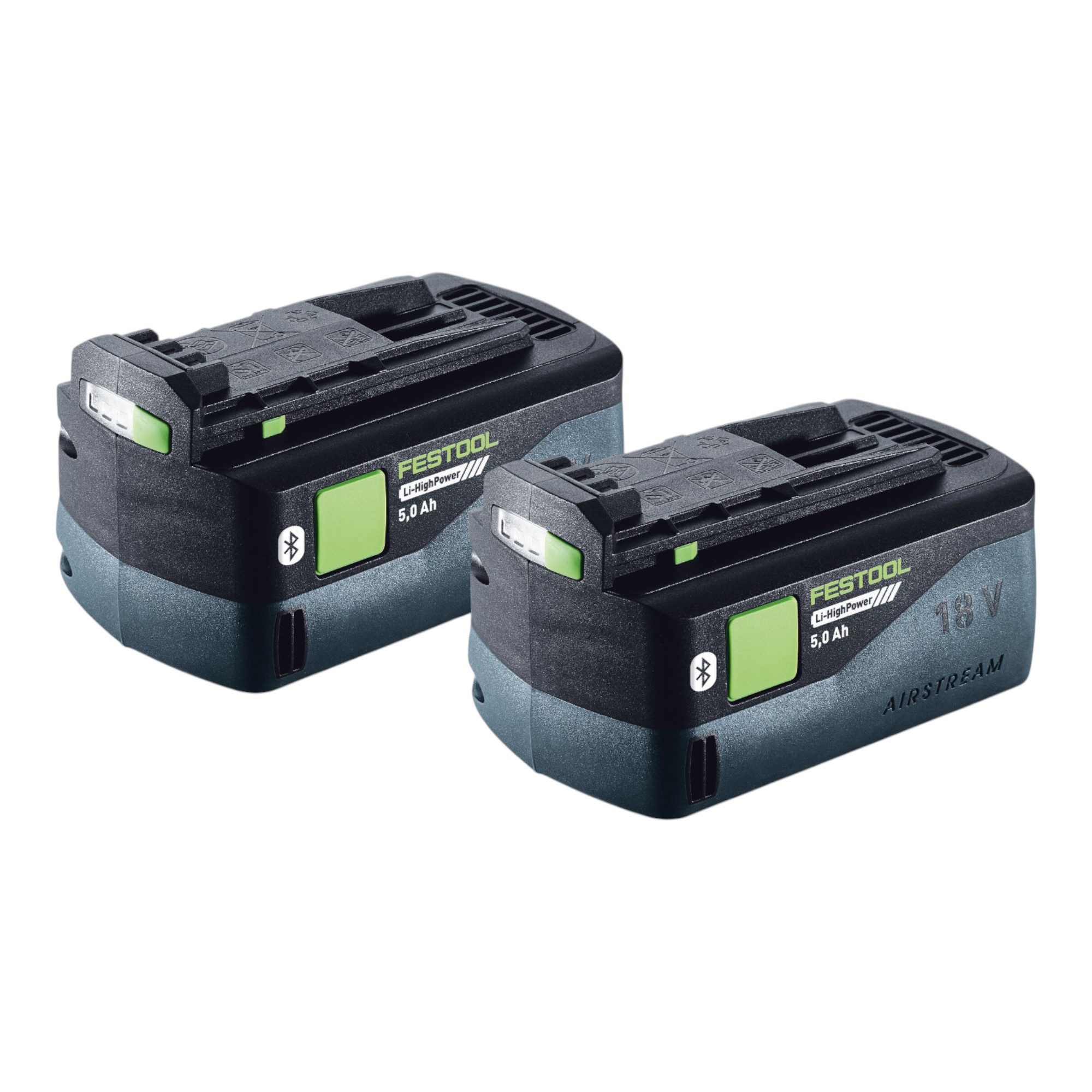 FESTOOL Akku Set 2x BP 18 Li 5,0 HP-ASI HighPower Akkupack 18 V 5,0 Ah Li-Ion Akkupacks