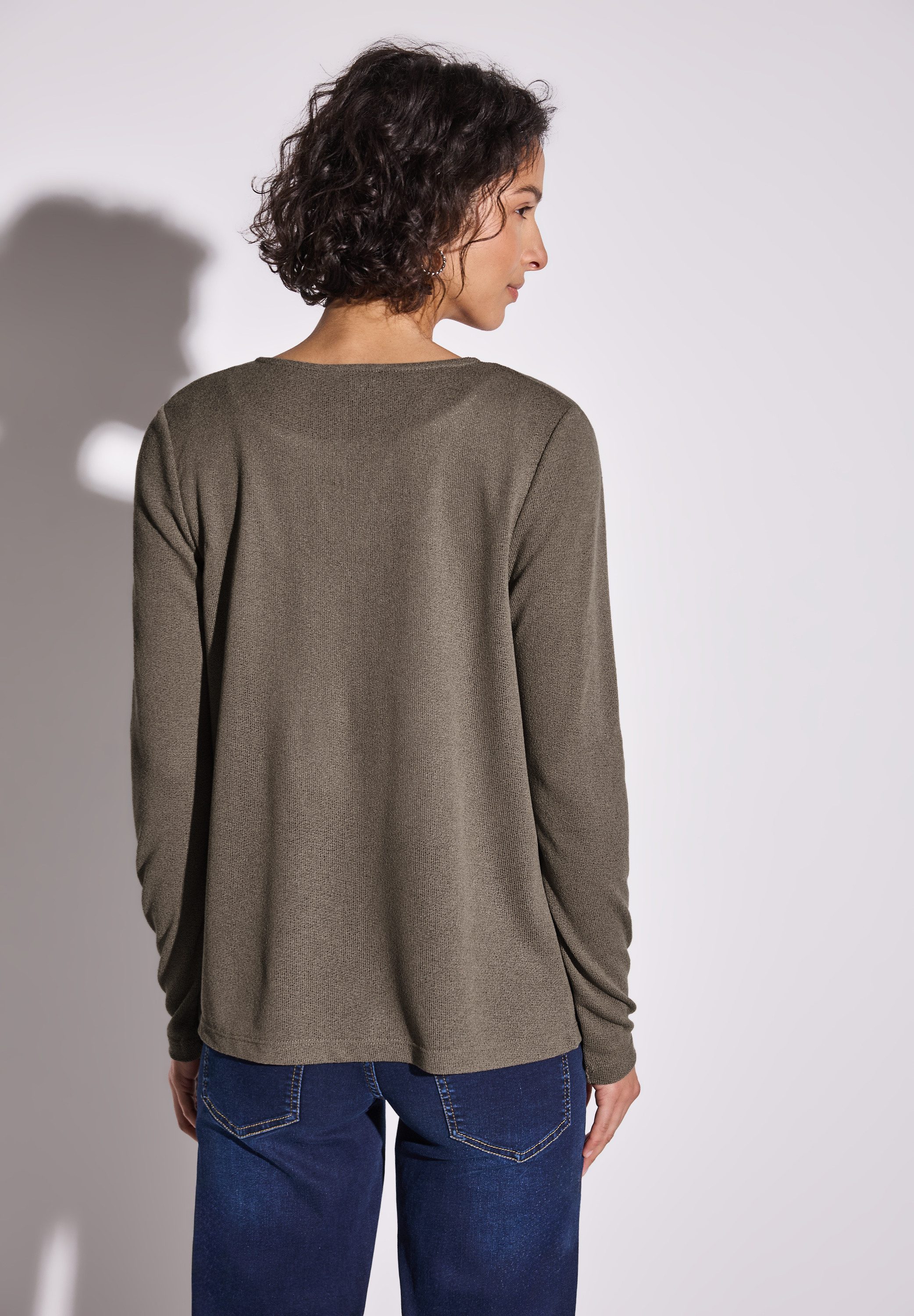 STREET ONE Shirtjacke NETTE im Strick Look günstig online kaufen