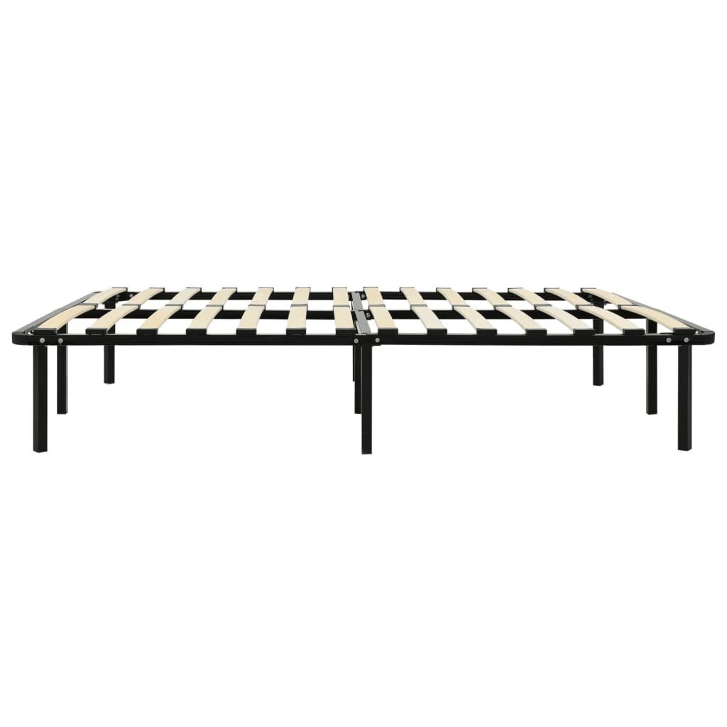 vidaXL Bett Bett Schwarz Metall 120x200 cm – Bild 3 von 5