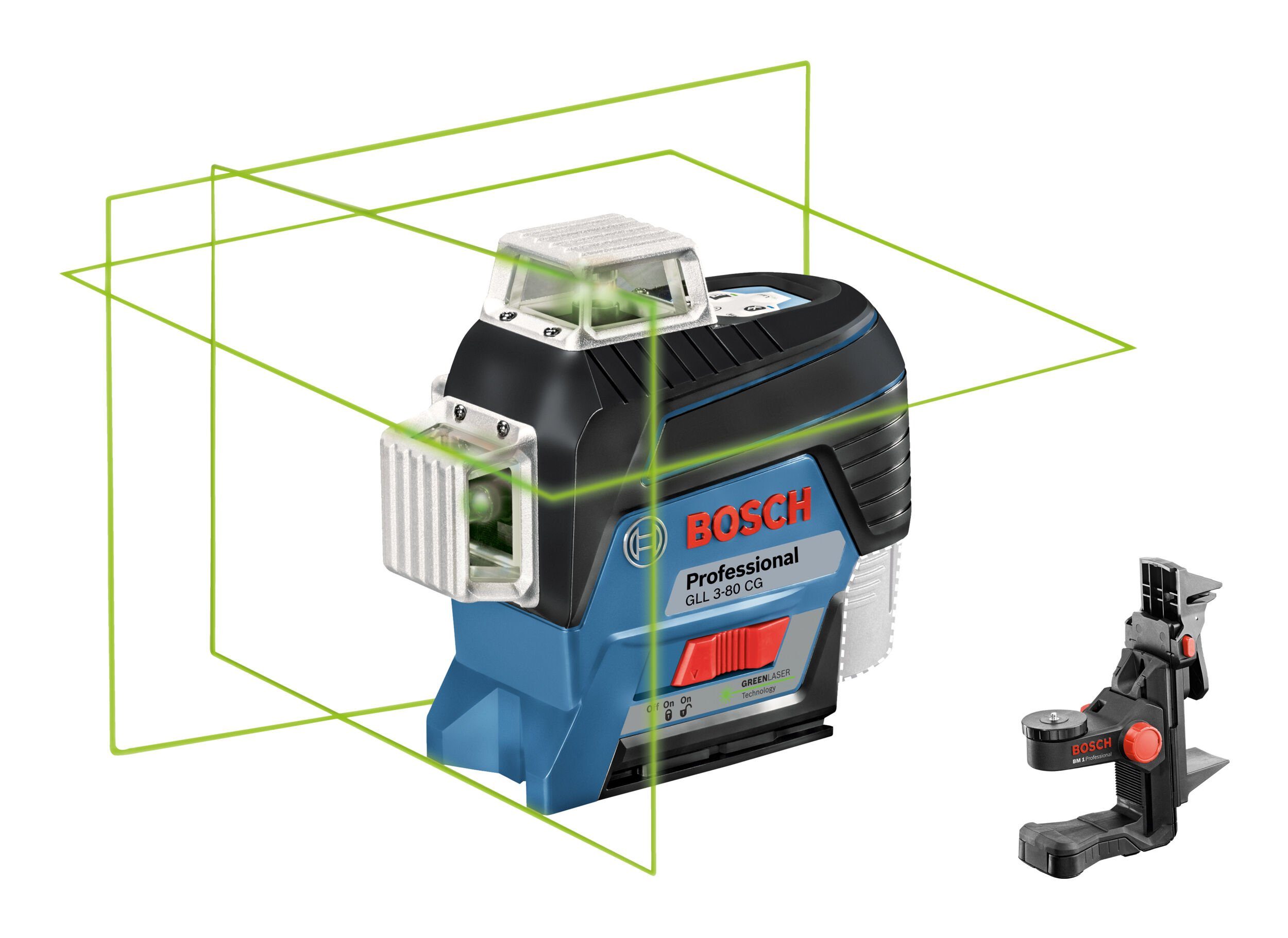 Bosch Professional Punkt- und Linienlaser GLL 3-80 CG, Mit Schutztasche - in L-BOXX 136