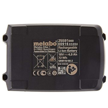 metabo Metabo 625591000 Akkupack 18 V, 4,0 Ah, Li-Power, AIR COOLED Akku 4000 mAh