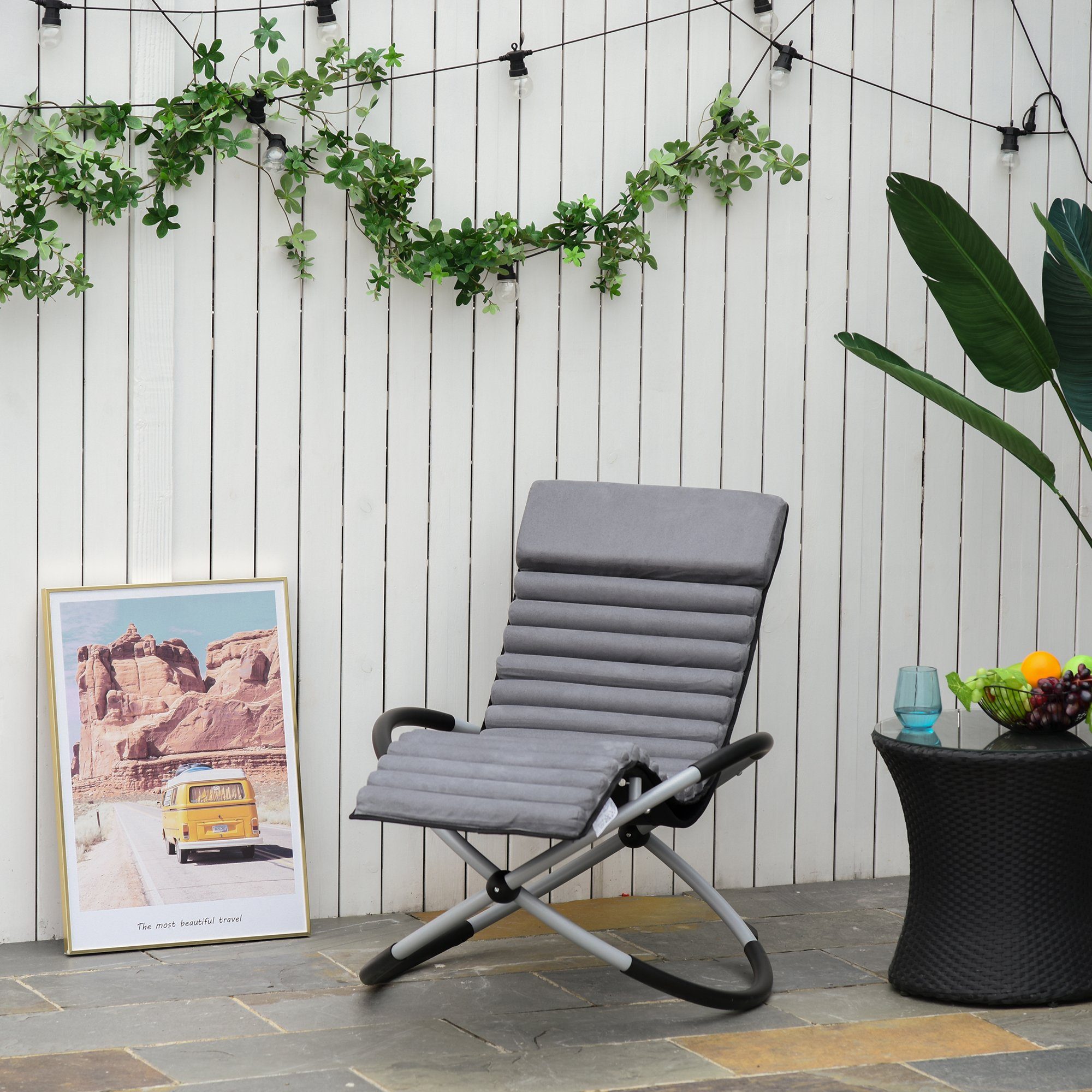 Outsunny Gartenliege ergonomischer 2 In 1 günstig online kaufen