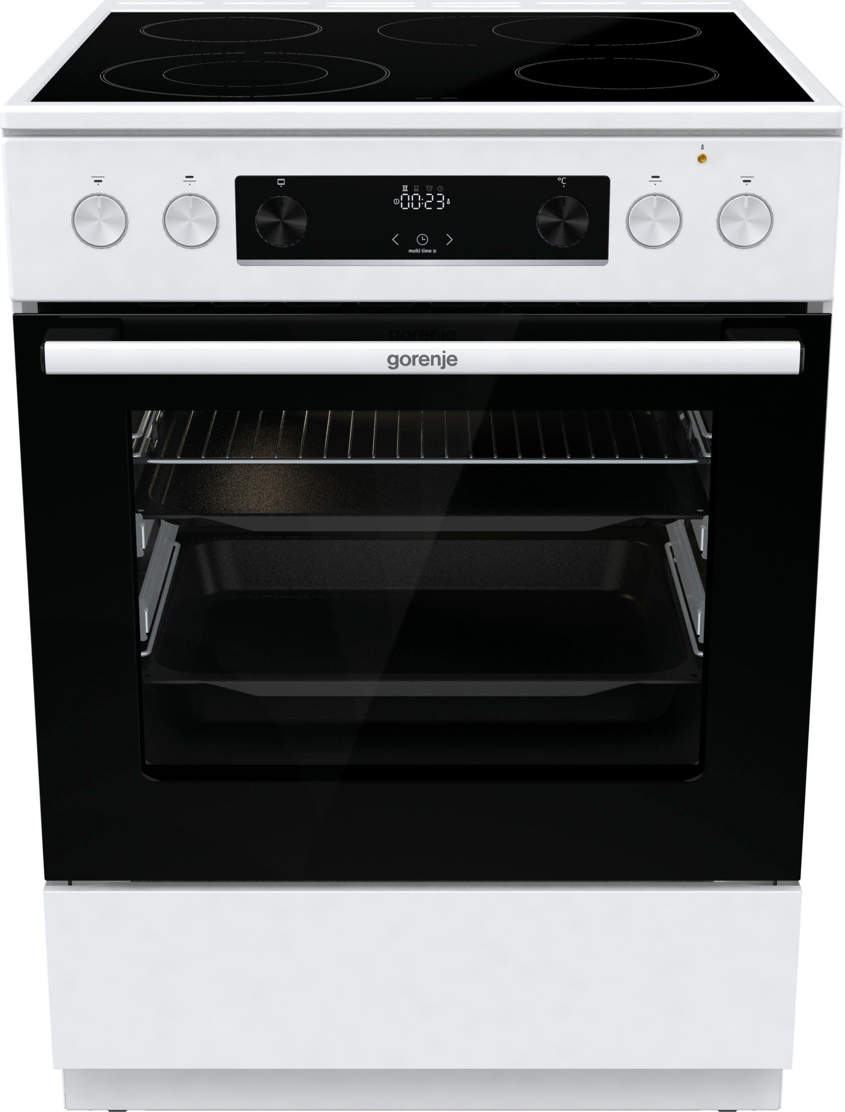 GORENJE Elektro-Standherd GECS6C70, mit 2-fach-Teleskopauszug, Aqua Clean, Knusprig genießen – ganz ohne Extra-Kalorien - dank AirFry-Funktion