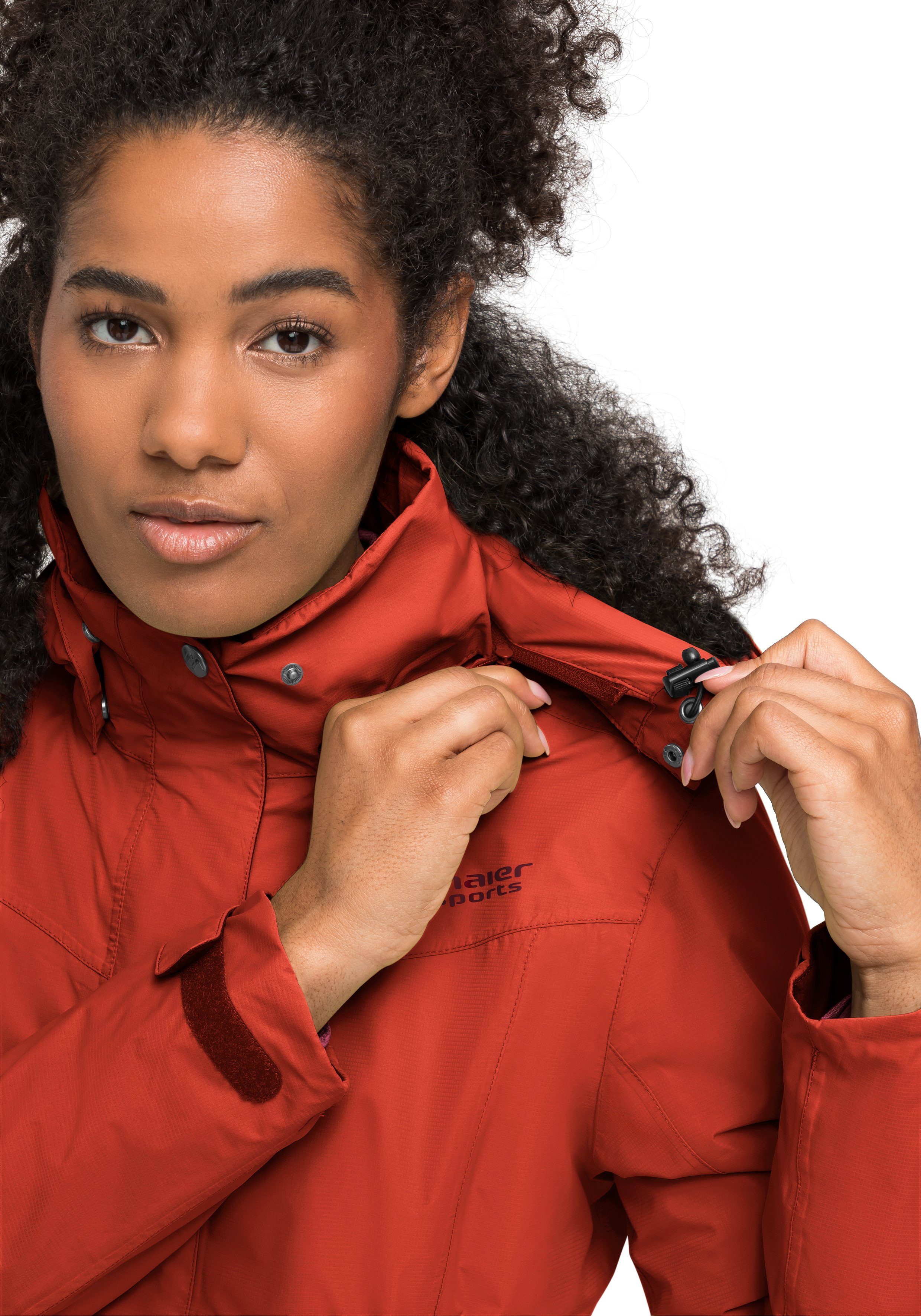 Funktionsjacke Packaway W knallrot Maier Funktion mit Metor Sports