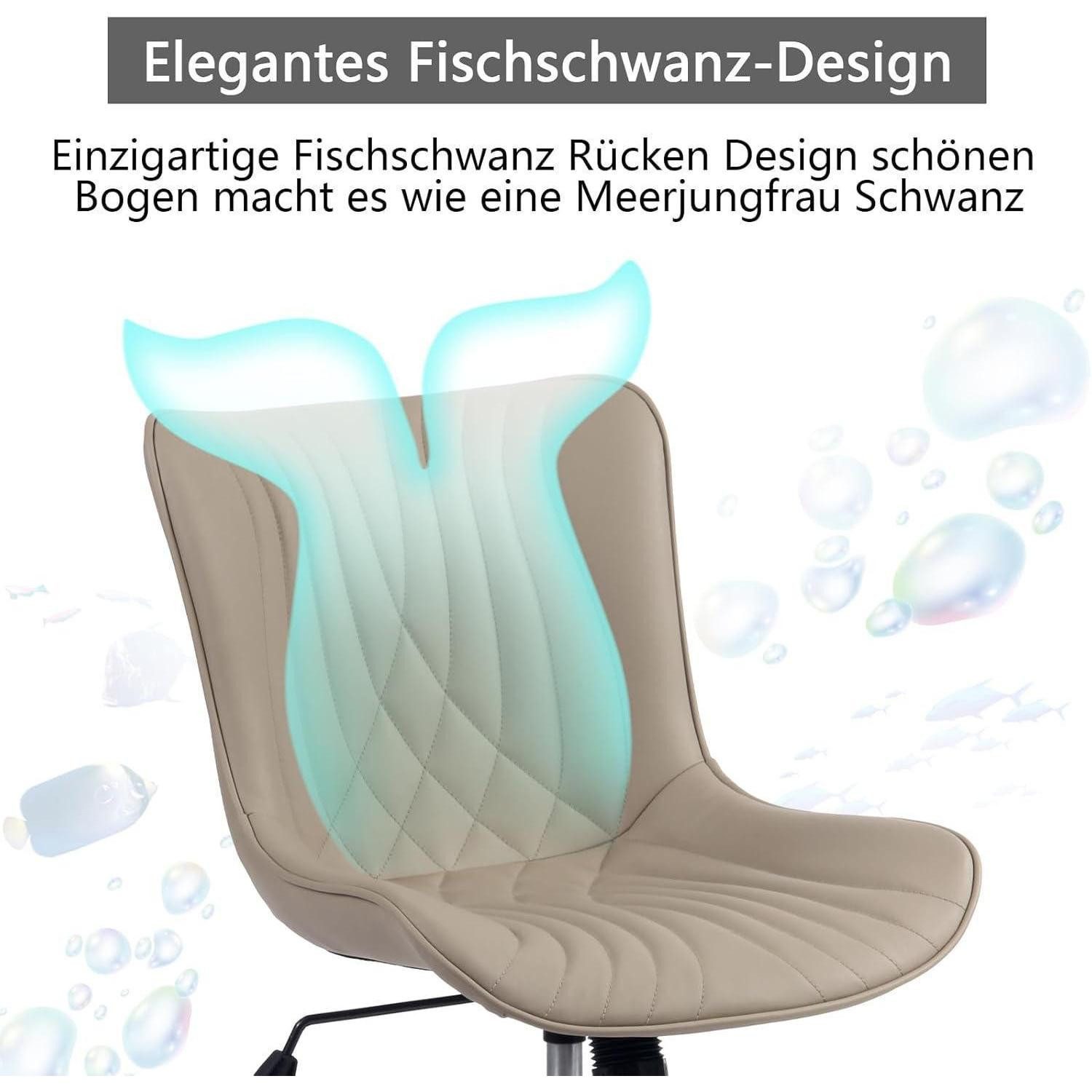 LuxusKollektion Bürostuhl Bürostuhl Ergonomischer Drehstuhl Rollen Höhenverstellbarer