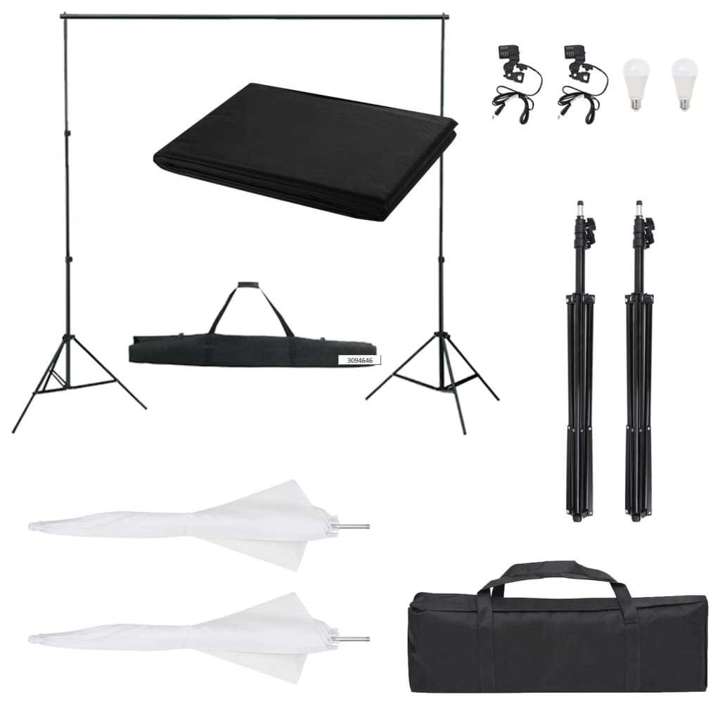 vidaXL Fotostudio-Box 500 x 300 cm Fotostudio Set mit Beleuchtung und Hintergrund