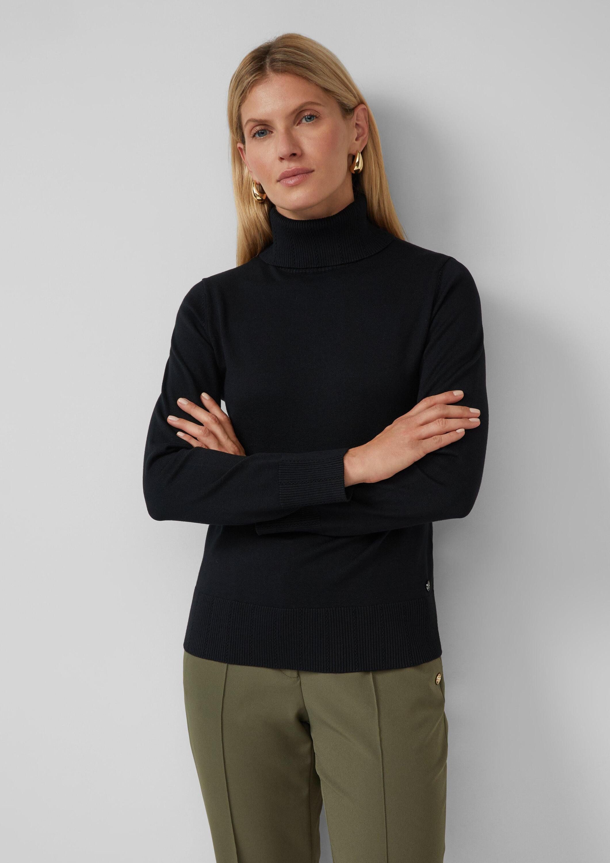 s.Oliver Longpullover Strickpullover Slim-Fit-Pullover mit Ajour-Details günstig online kaufen