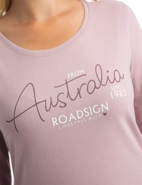 ROADSIGN australia Langarmshirt Australia (1, 1-tlg) mit Aufdruck & Rundhalsausschnitt - aus 100% Baumwolle