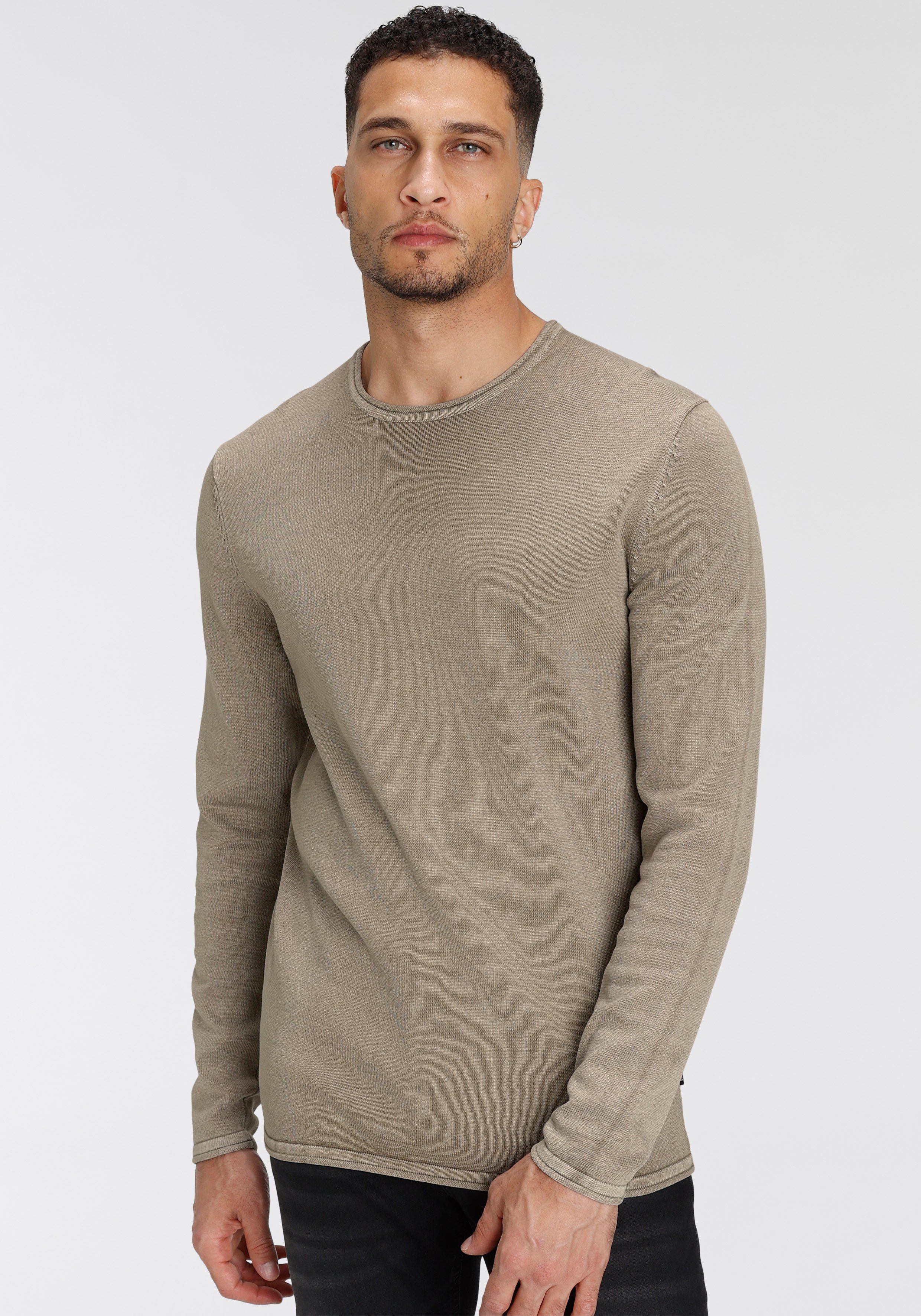 Rundhalspullover OS WASH CREW KNIT CS