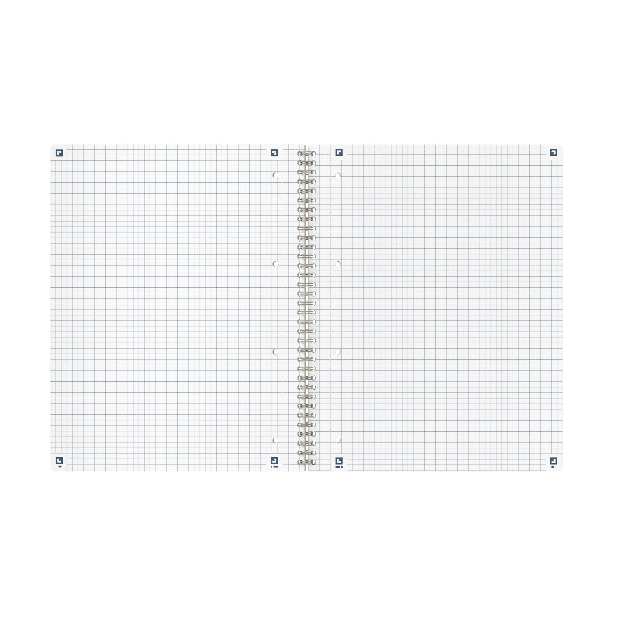 OXFORD Notenblock Notizbuch Origins 400150008 A4+ 70 Blatt grau kariert Packung mit 5 St
