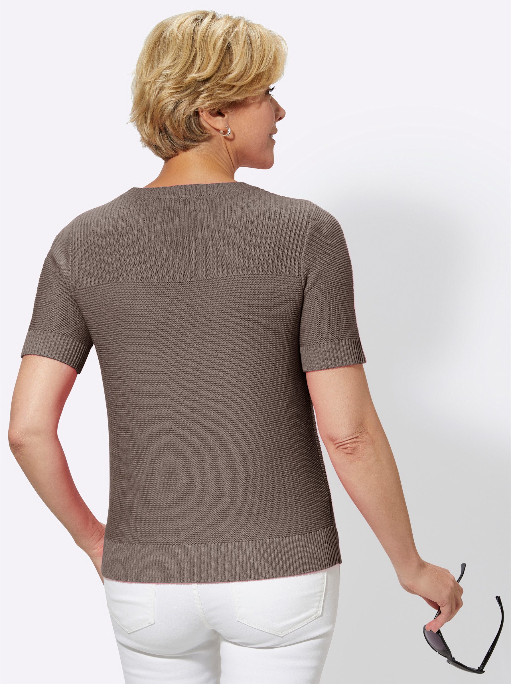 Strickpullover Kurzarmpullover