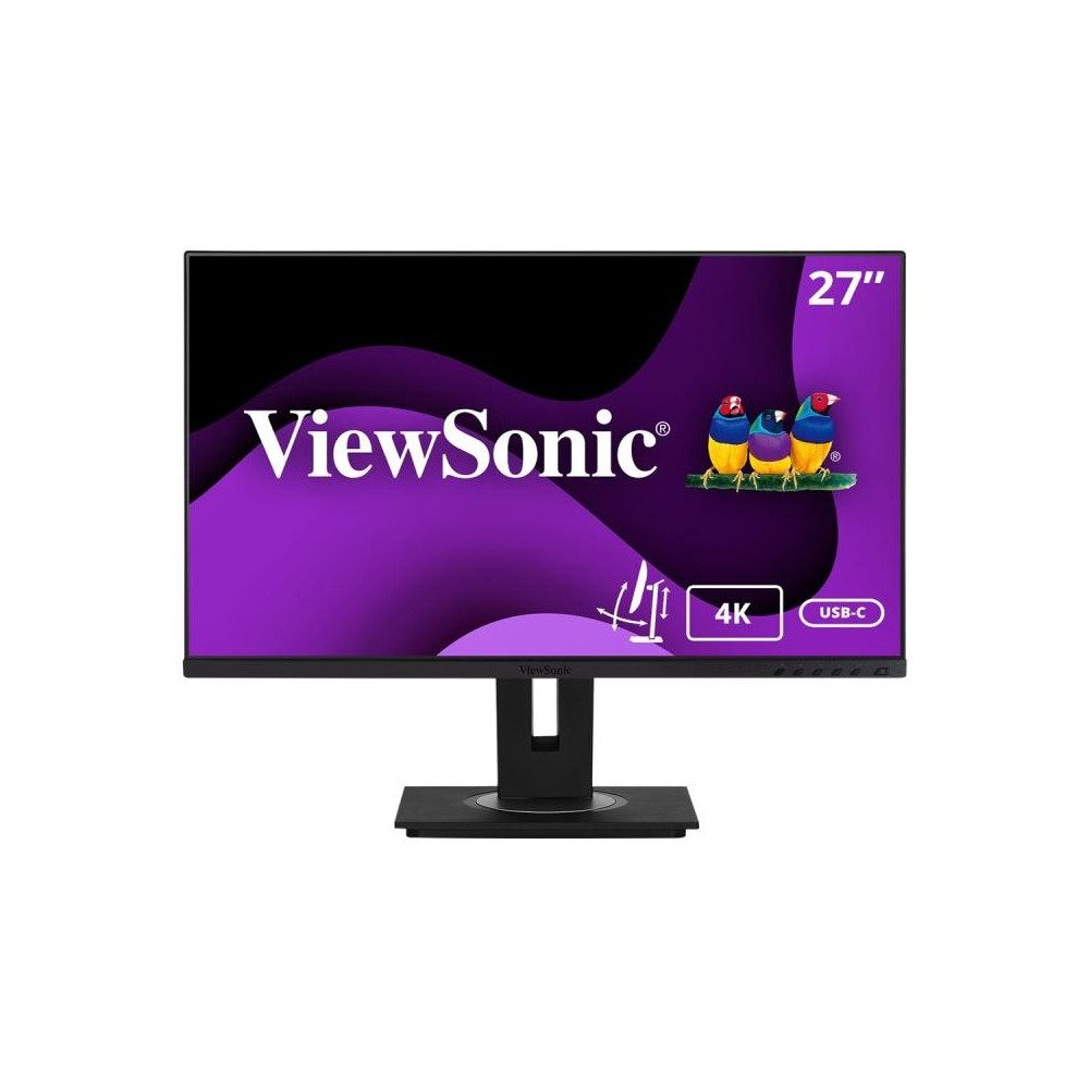 Viewsonic ViewSonic VG2756-4K 27 Zoll 4K UHD Monitor TFT-Monitor (3840 x 2160 px, 4K UHD, SuperClear IPS-Panel-Technologie, USB-C und Ethernet integriert)