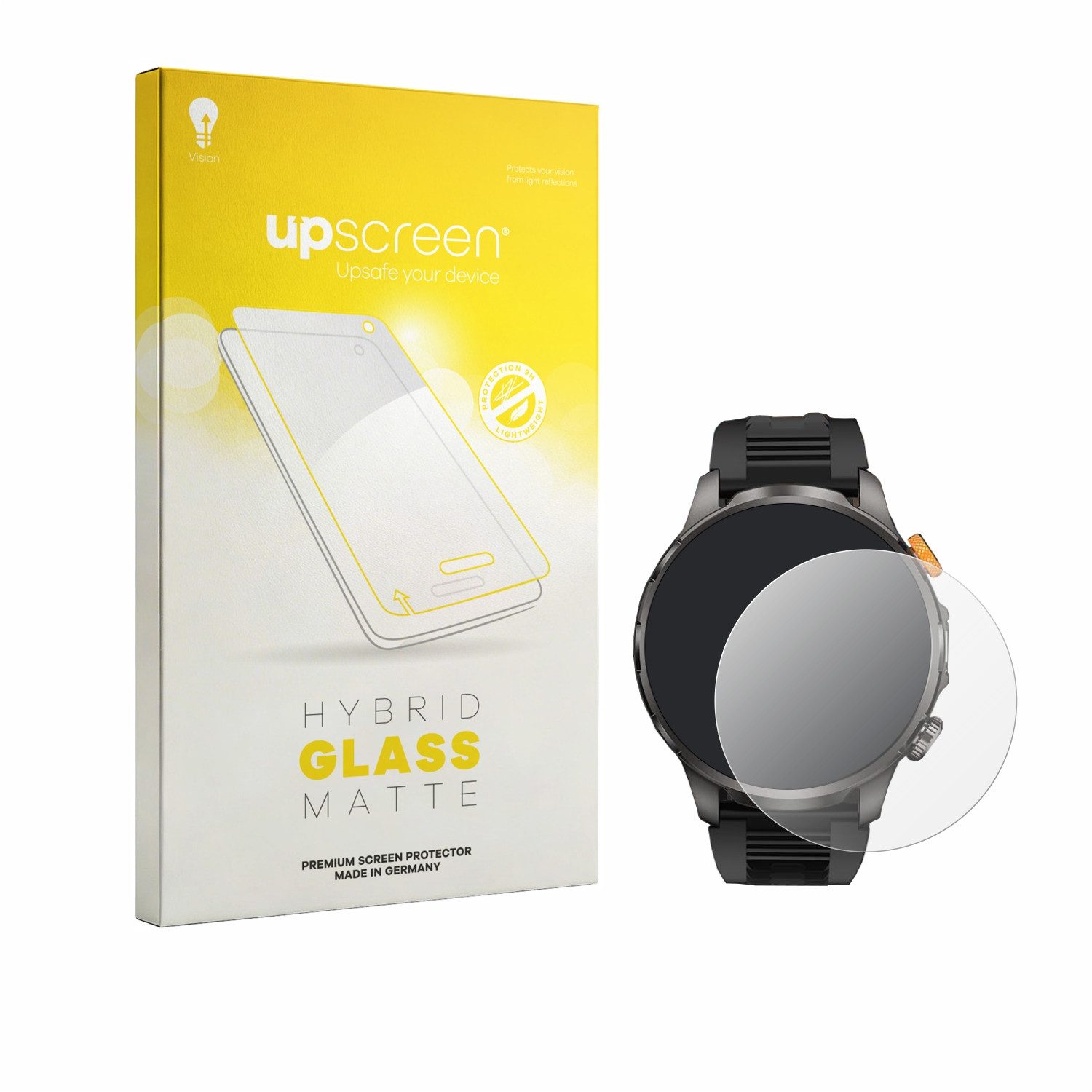 upscreen Displayschutzglas Folie für Banlvs AK90 1.91", Schutzfolie Glas Panzer Display Schutz matt