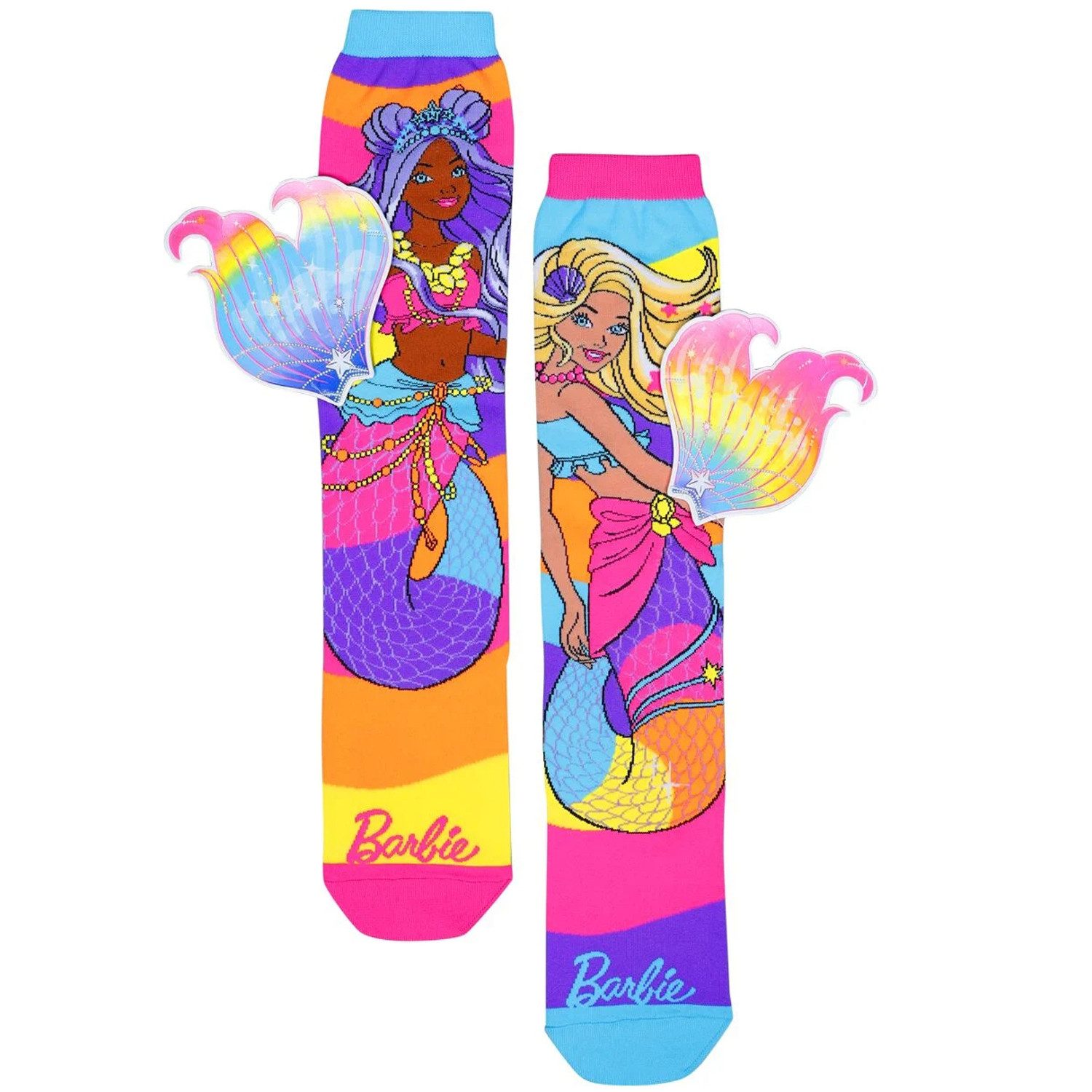 Heinrich Bauer Socken Barbie Meerjungfrauen Socken mit 3D-Flossen Bunt – Bild 4 von 5