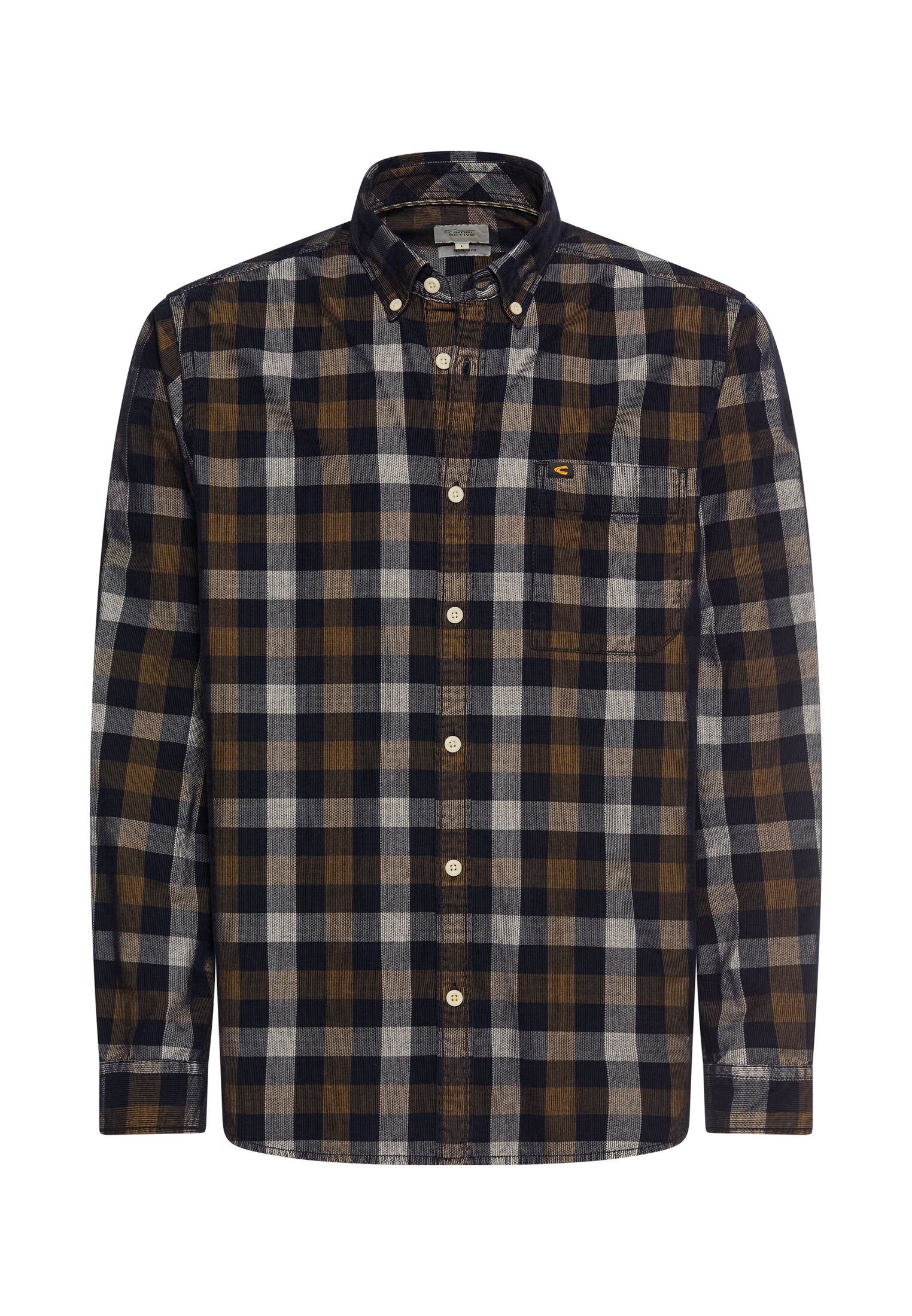 camel active Karohemd langarm, mit Button-Down-Kragen günstig online kaufen