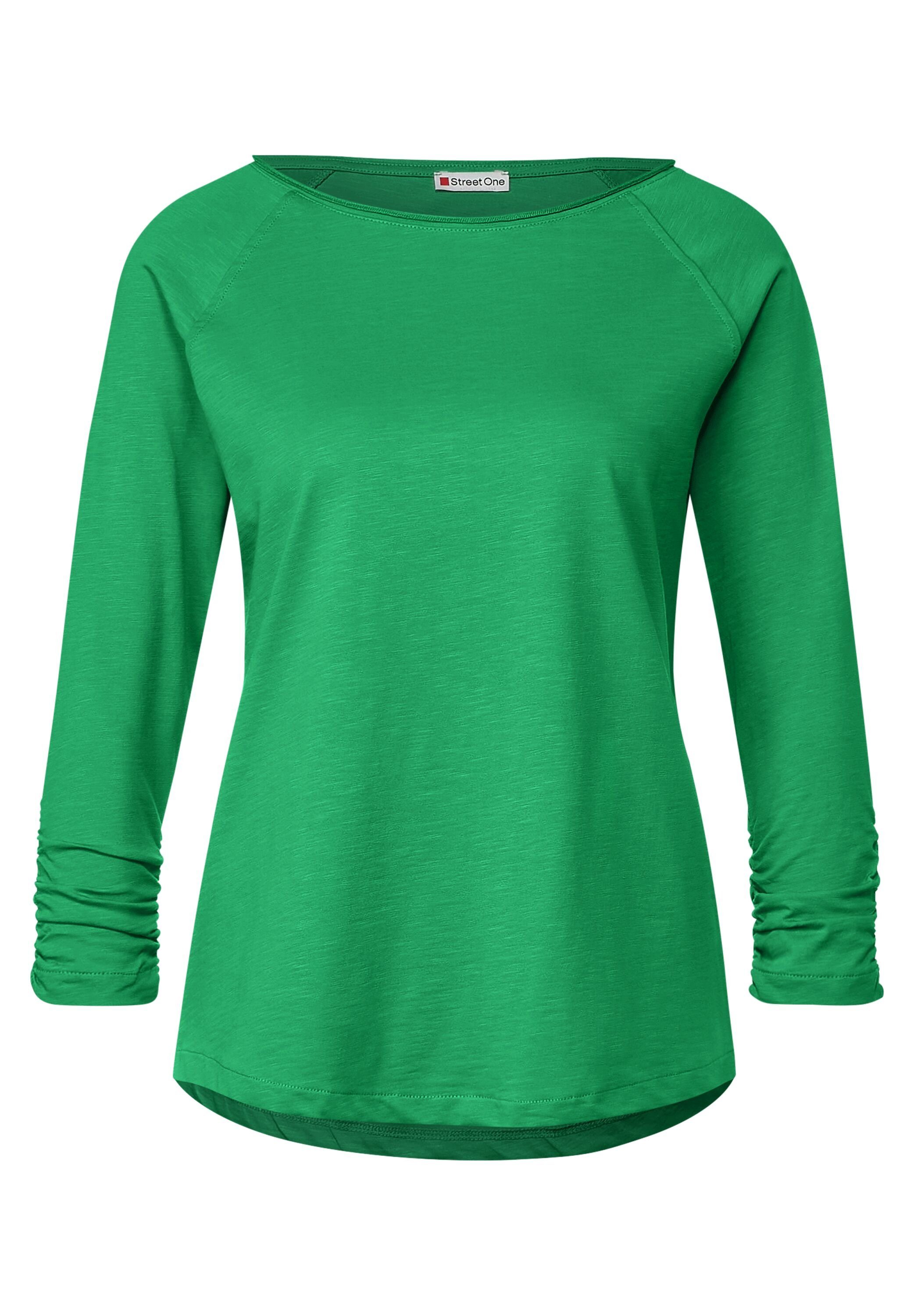 STREET ONE gentle 3/4-Arm-Shirt fresh green in Unifarbe