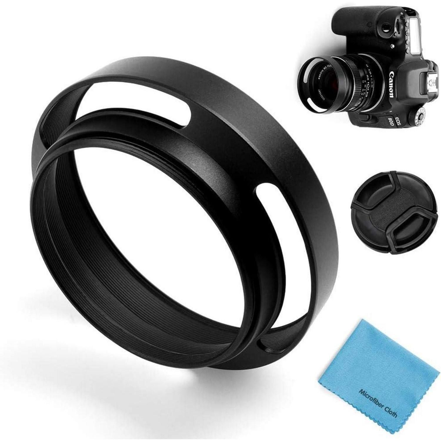 LuxusKollektion Gegenlichtblende 67mm hohl Metall universal 67mm Schwarz Gegenlichtblende