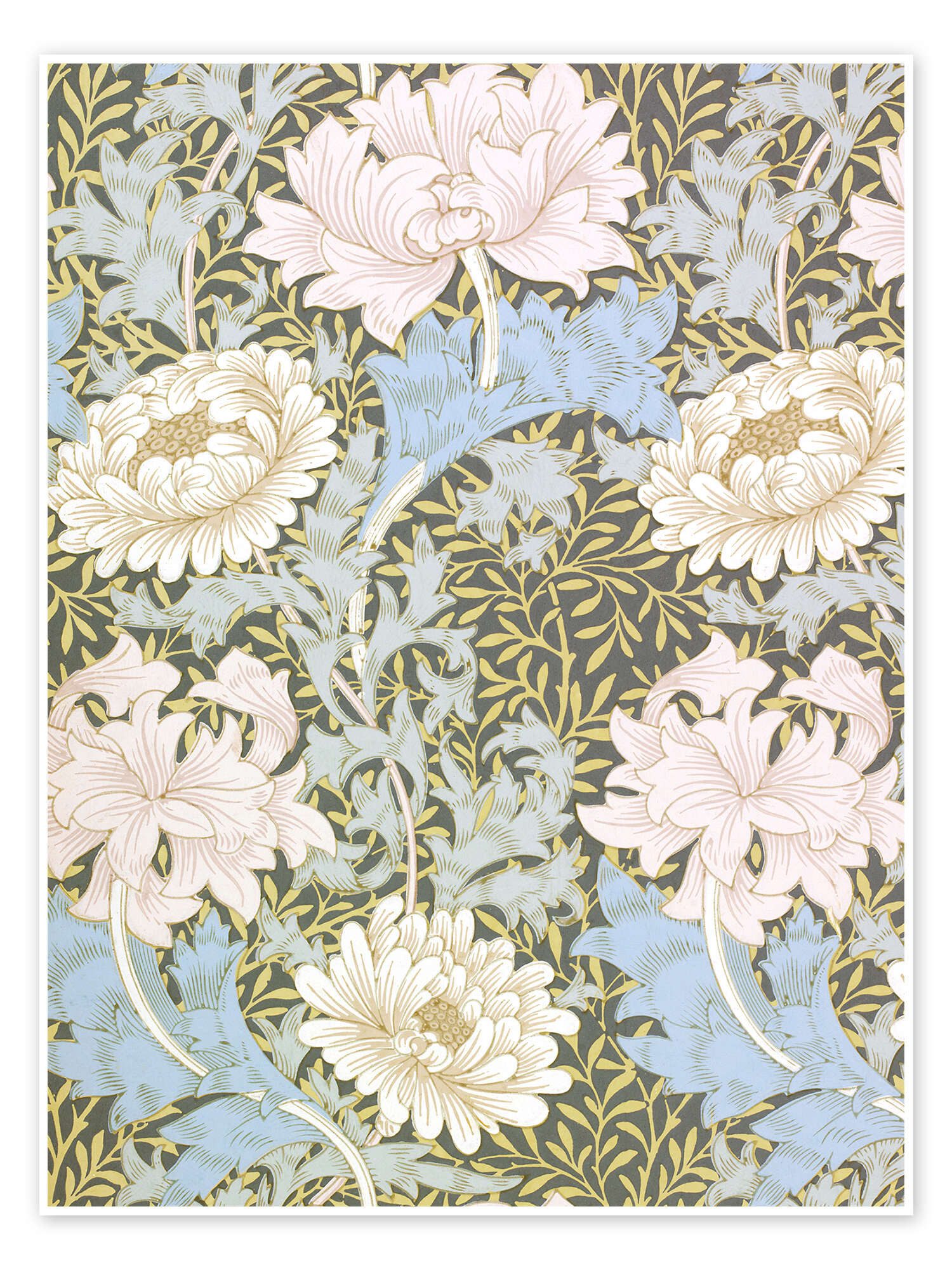 Posterlounge Wandbild Chrysantheme, William Morris, erhältlich als Poster, Leinwandbild, Wandsticker oder Acrylglasbild