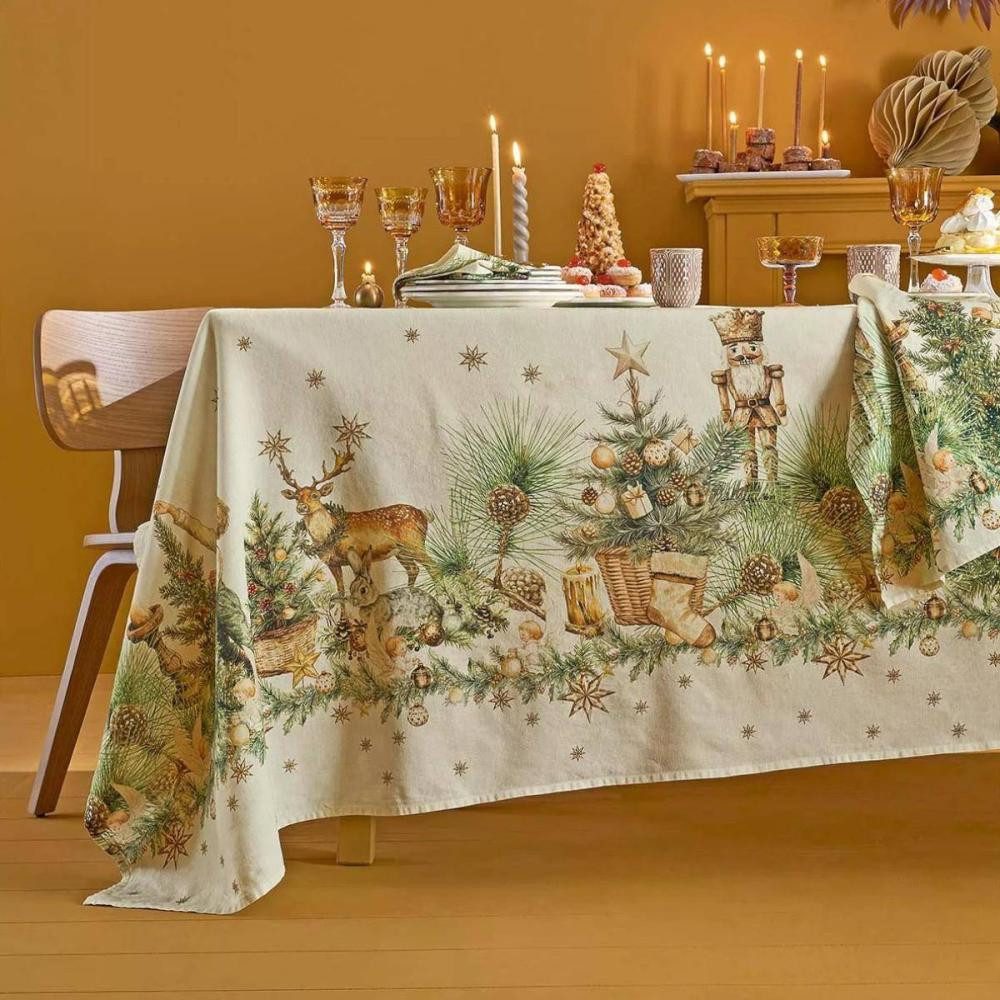 Garnier Thiebaut Tischdecke Noel vintage Dore 155 x 305 cm günstig online kaufen