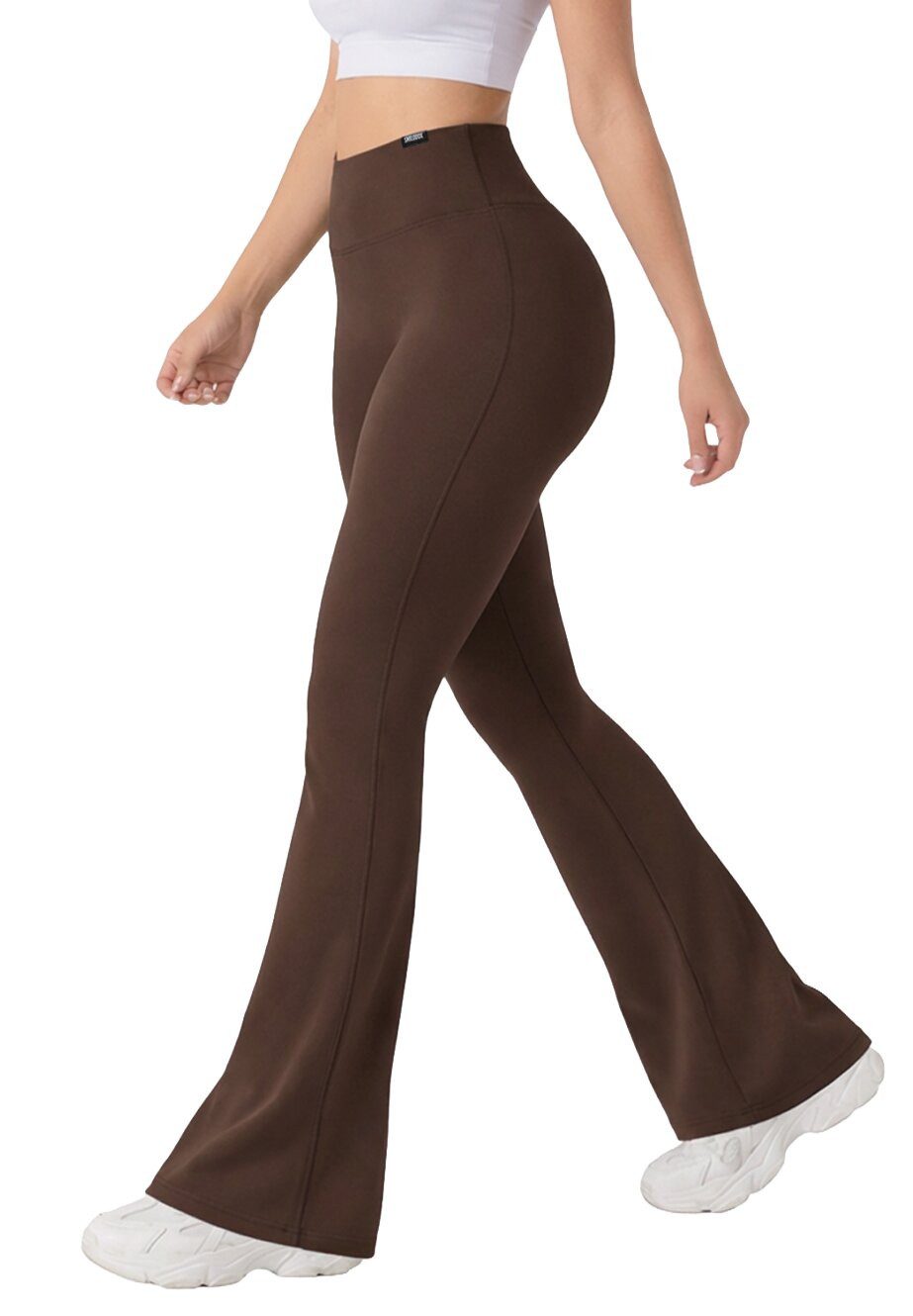 Smilodox Schlaghose Loreen, Flared Seamless Sportleggings, Schlaghose, Blickdicht Slim Fit Booty Yogahose, Elastisch Fitnessleggings, Gym, Freizeit