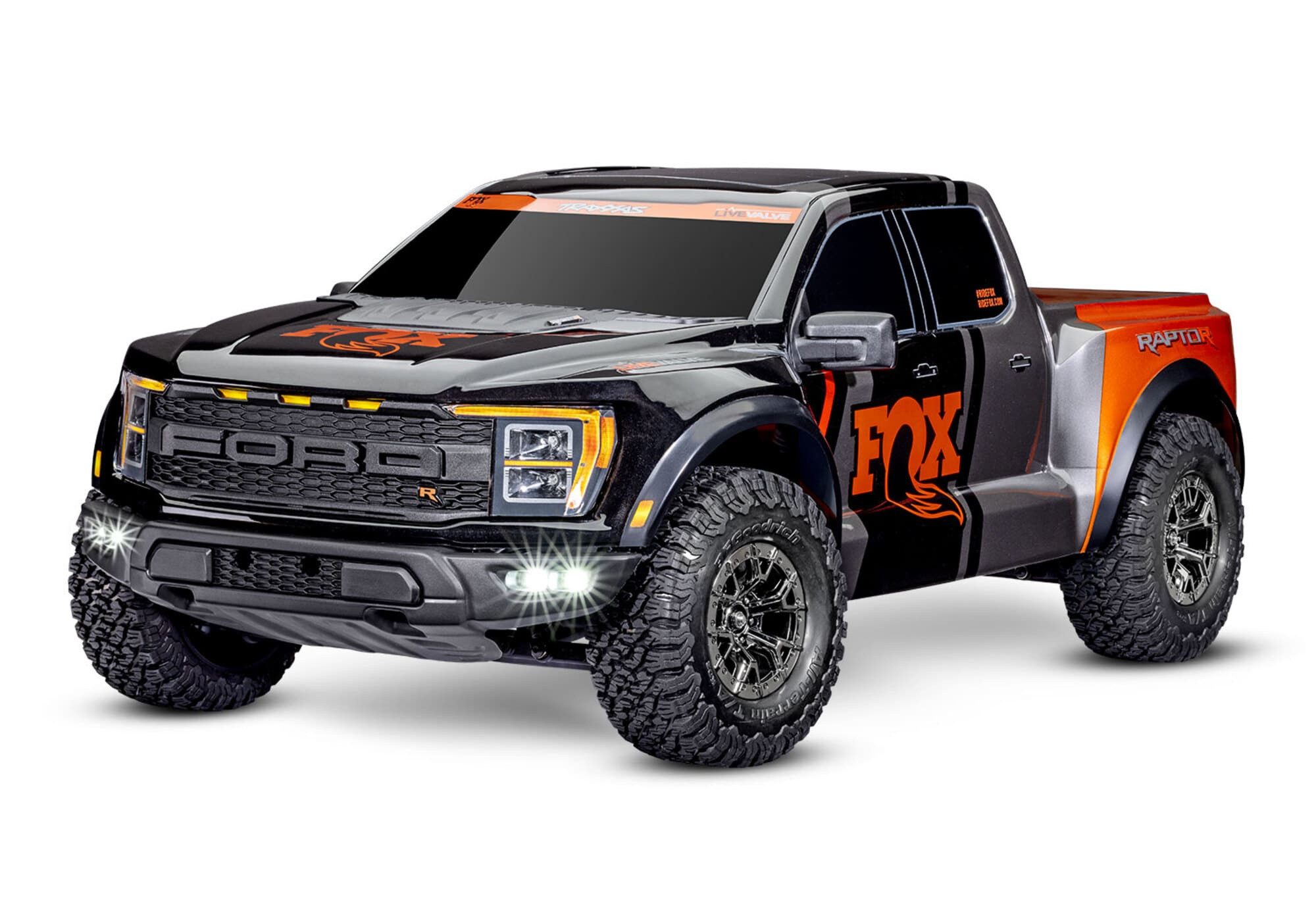 Traxxas RC-Buggy TRAXXAS RaptorR 4x4 4S Fox Schwarz Ultimate-Edition RTR Brushless