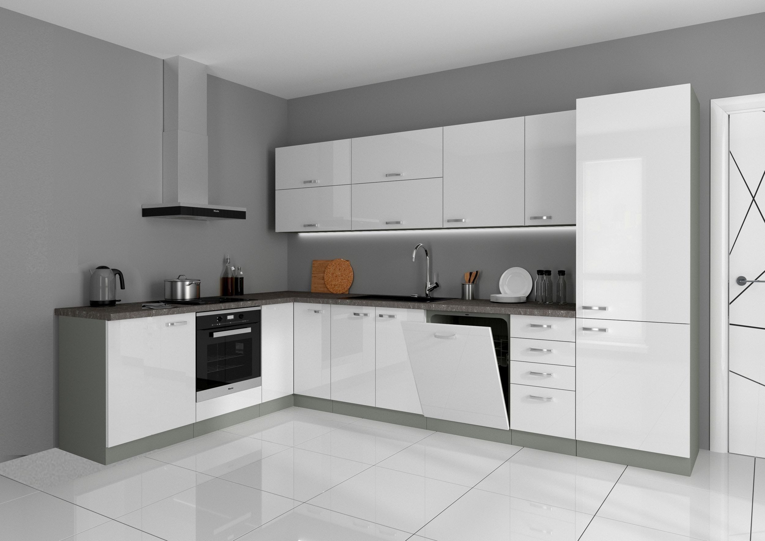 Küchen-Preisbombe Winkelküche Bianca Ecke I 210x330 cm Küche Küchenzeile Ec günstig online kaufen