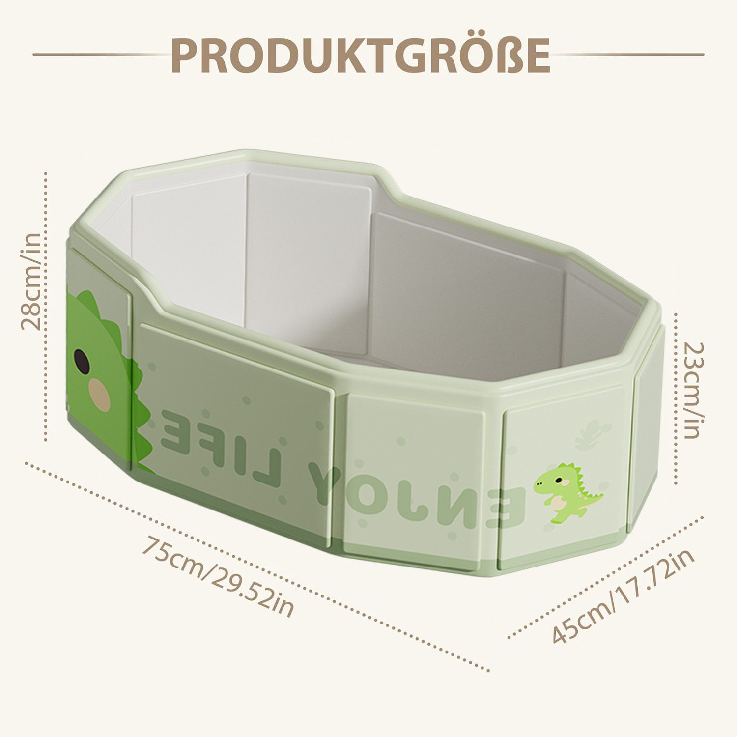 FANNOU Badewanne Faltbare Badewanne für Kinder, 75 x 45 x 23-28 cm, Große Kleinkind Badewanne, Tragbares Waschbecken für 0-8 Jahre