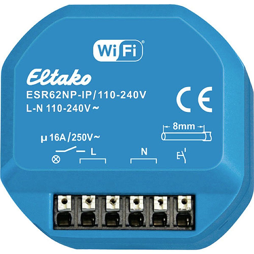 Eltako Stromstoßschalter Stromstoß-Schalter Unterputz Eltako ESR62NP-IP/110-240V 1 Schließer 24, (ESR62NP-IP/110-240V)