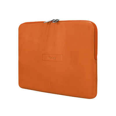 Tucano Laptop-Hülle Today - Kunstleder Notebook Sleeve mit Memory Foam, Orange 13 Zoll, Notebooks bis 13 Zoll