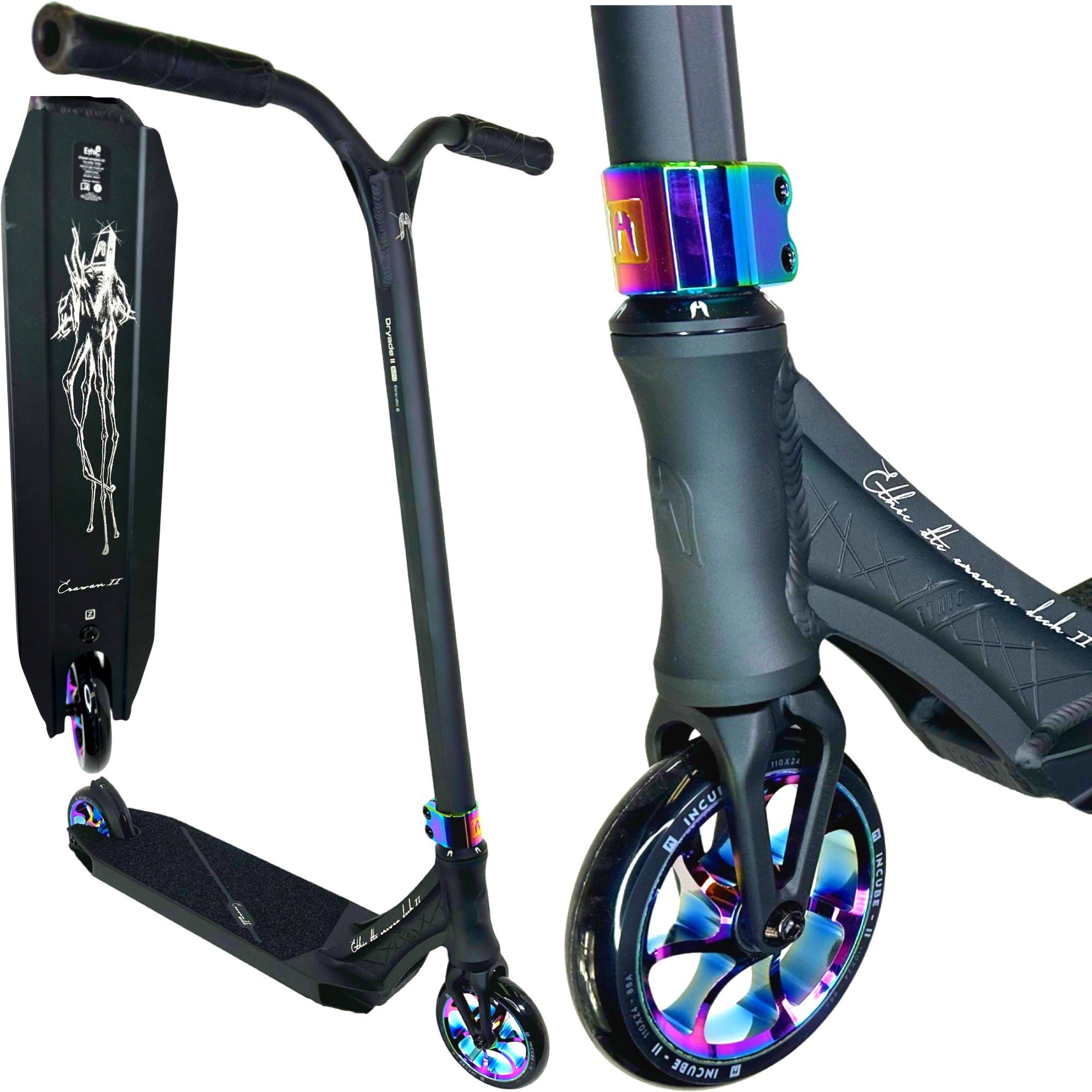 Stuntscooter Ethic DTC Erawan V2 S Stunt-Scooter H=80cm 2,79kg Neochrome