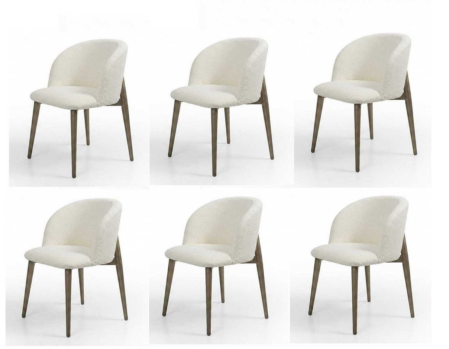 Xlmoebel Sitzgruppe Stuhl Set Weiss Modern Luxus Stuhl Polsterstuhl Esszimmerstuhl, (6-tlg., 6-tlg)