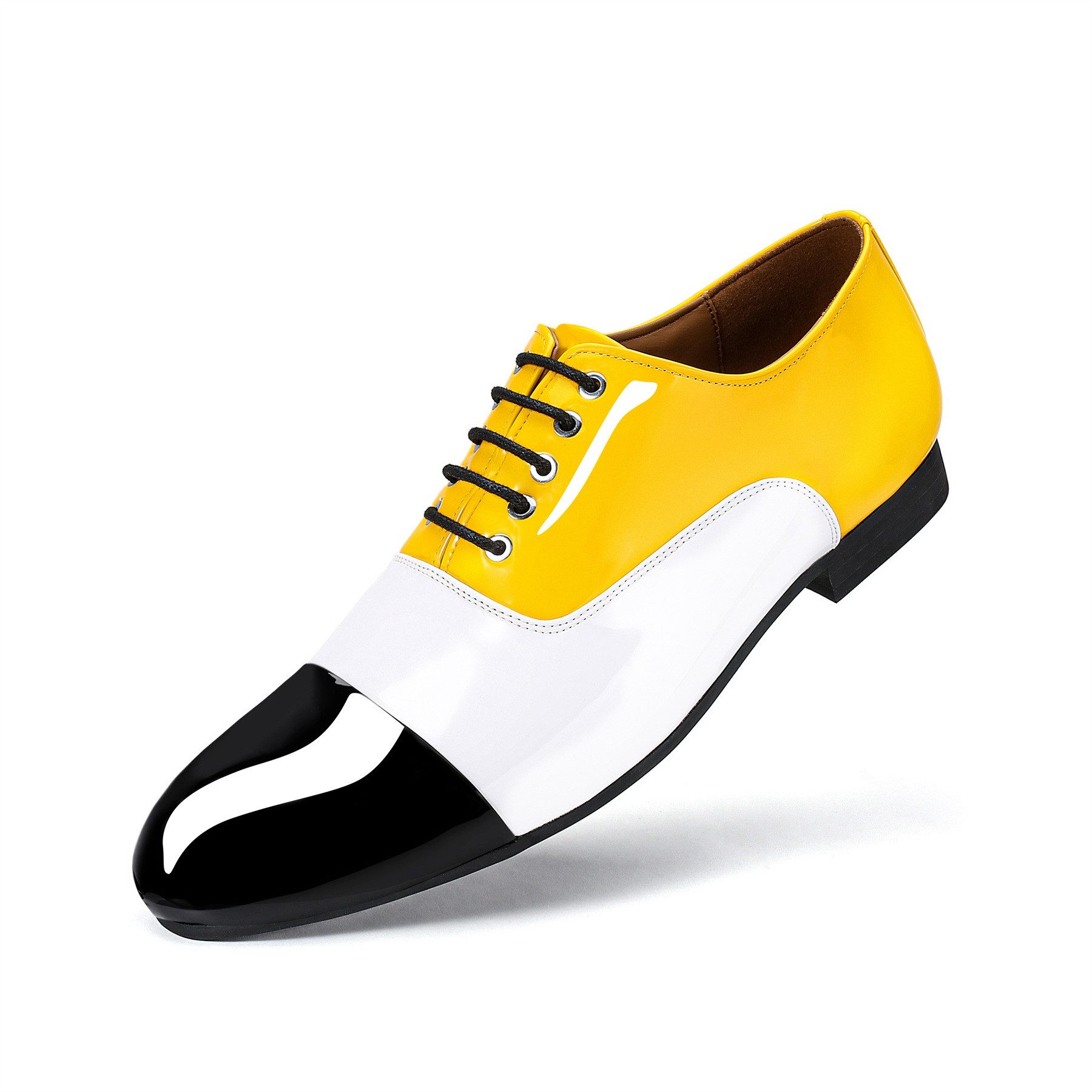 Allthemen Schnürschuh Eleganter Herren Oxfordschuhe in Color-Blocking Schnürschuhe