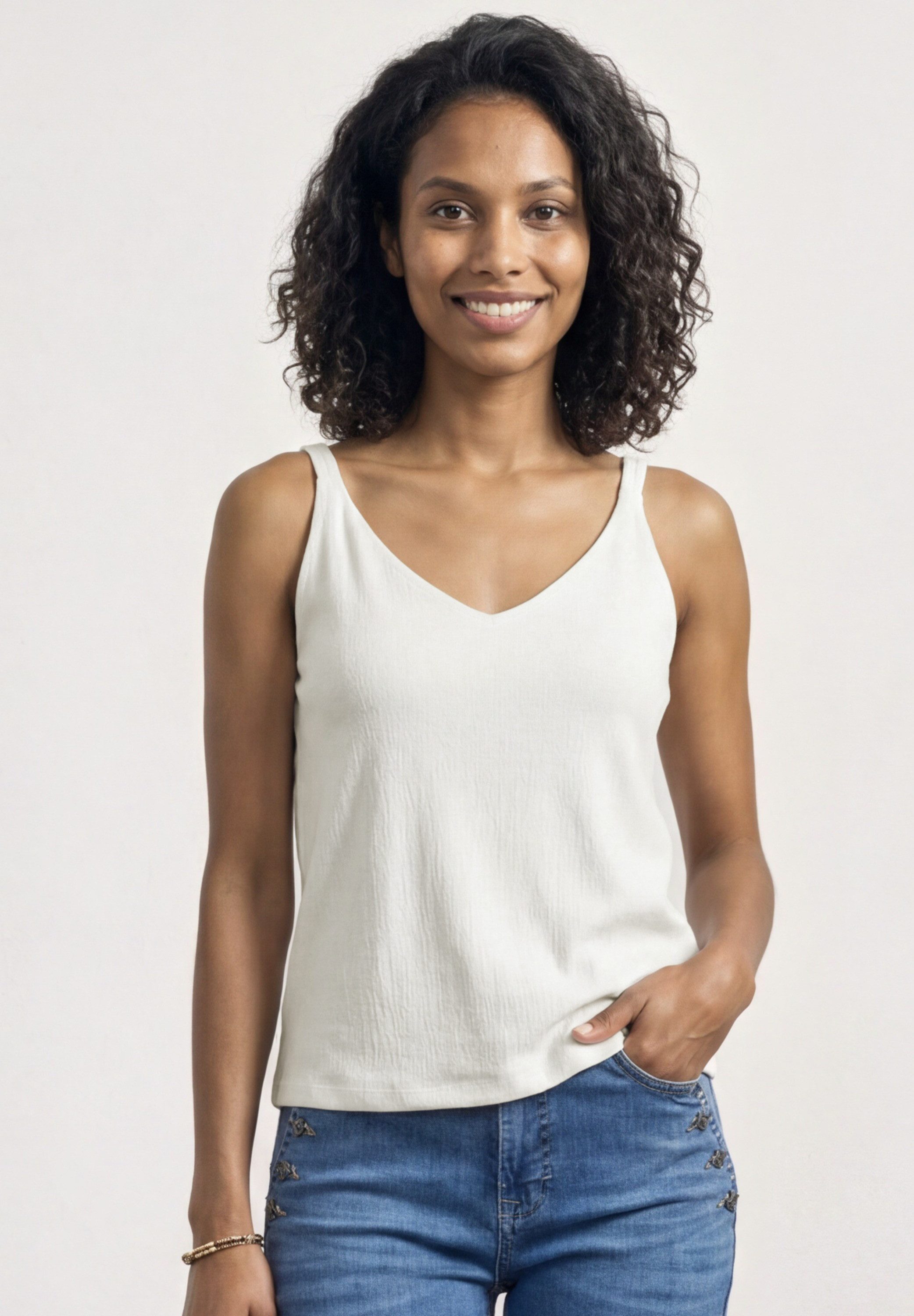 STREET ONE Trägertop mit V-Ausschnitt