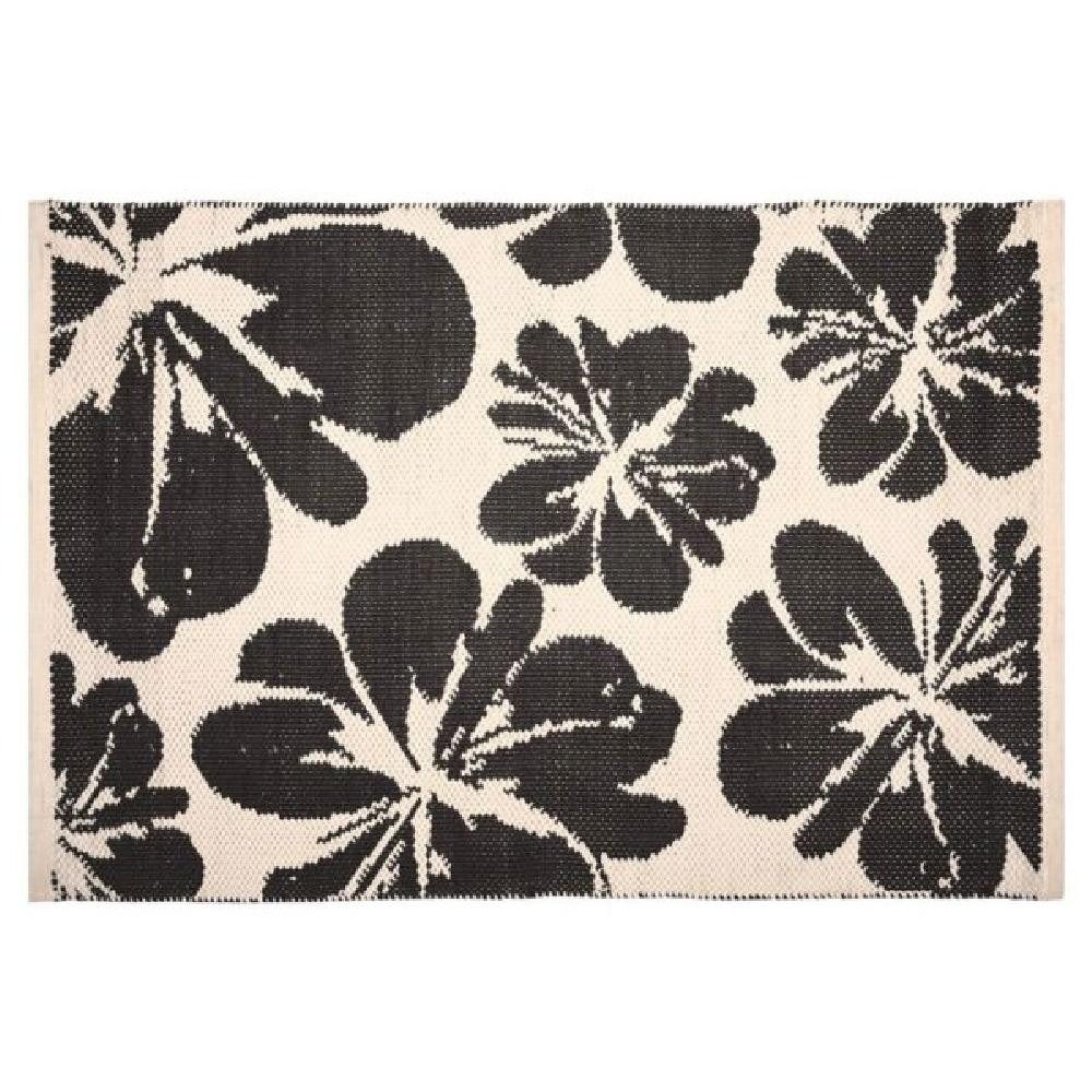 PAD Badematte PAD Fußmatte Bloom Schwarz Beige(80x160cm)
