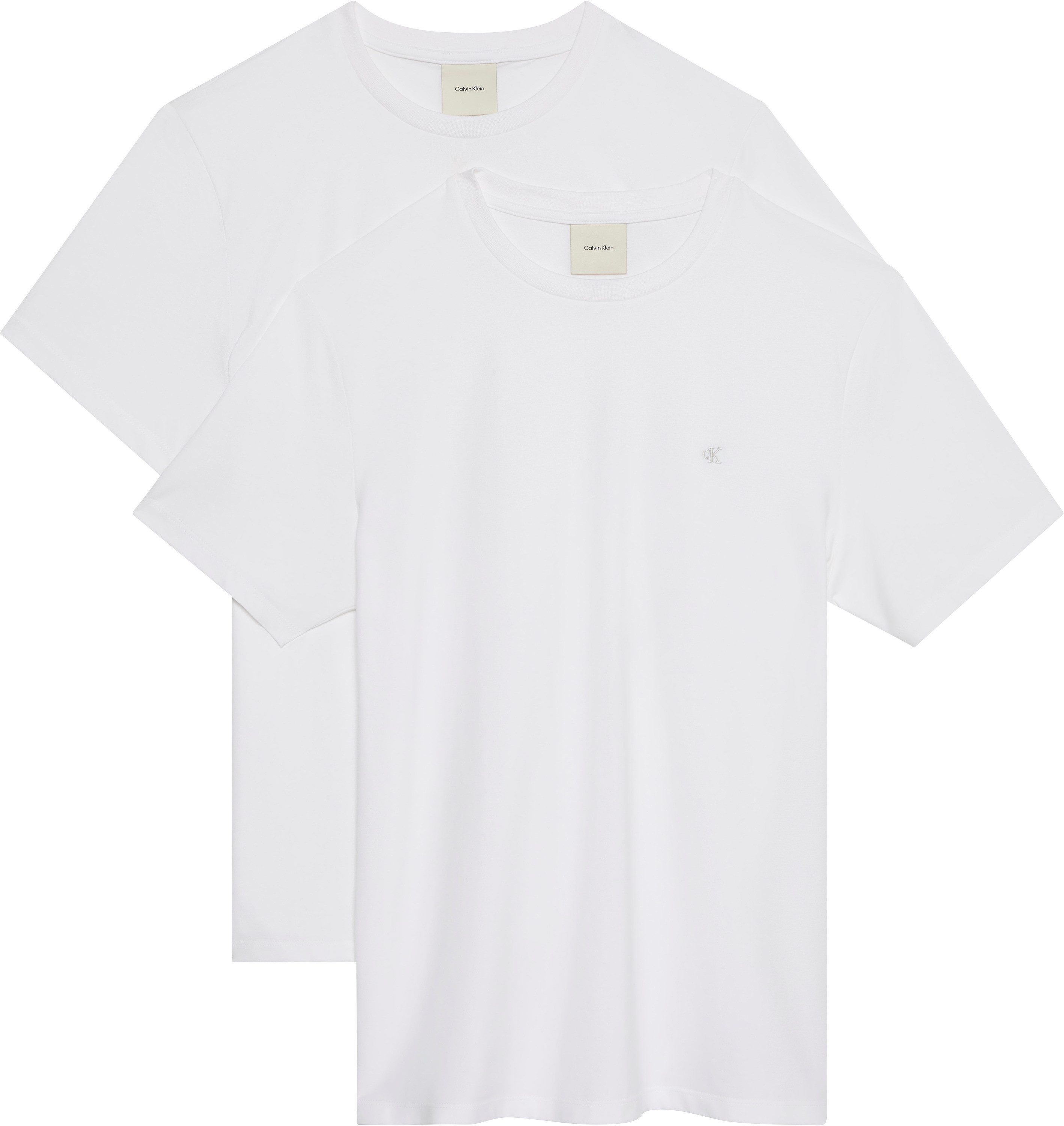 Calvin Klein T-Shirt 2 Pack SS STRETCH COTTON SLIM TEE (Packung, 2-tlg) Rundhalsausschnitt, slim fit