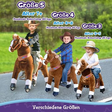 PonyCycle Reitpferd PonyCycle® Modell U Kinder Reiten auf Pferd Spielzeug - Braunes, Größe 4 für 4-8 Jahre, Ux424