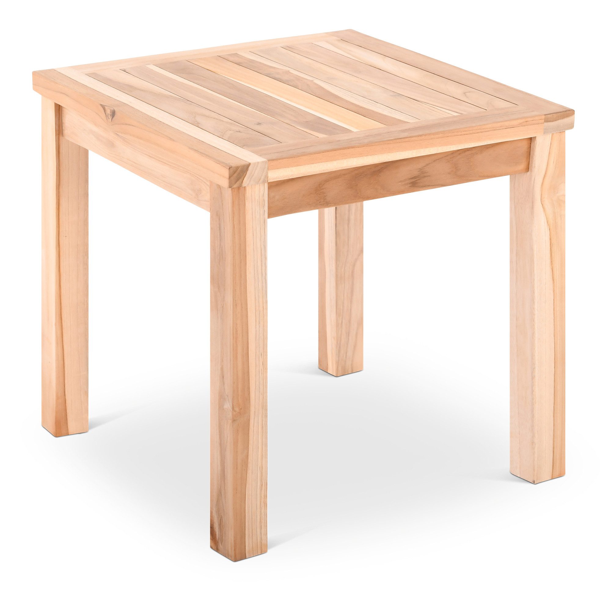 Raburg Gartentisch Beistelltisch Teakholz, 50 x 50 cm, wetterfestes Teak, langlebig, leicht & robust, UV-beständig & pflegeleicht