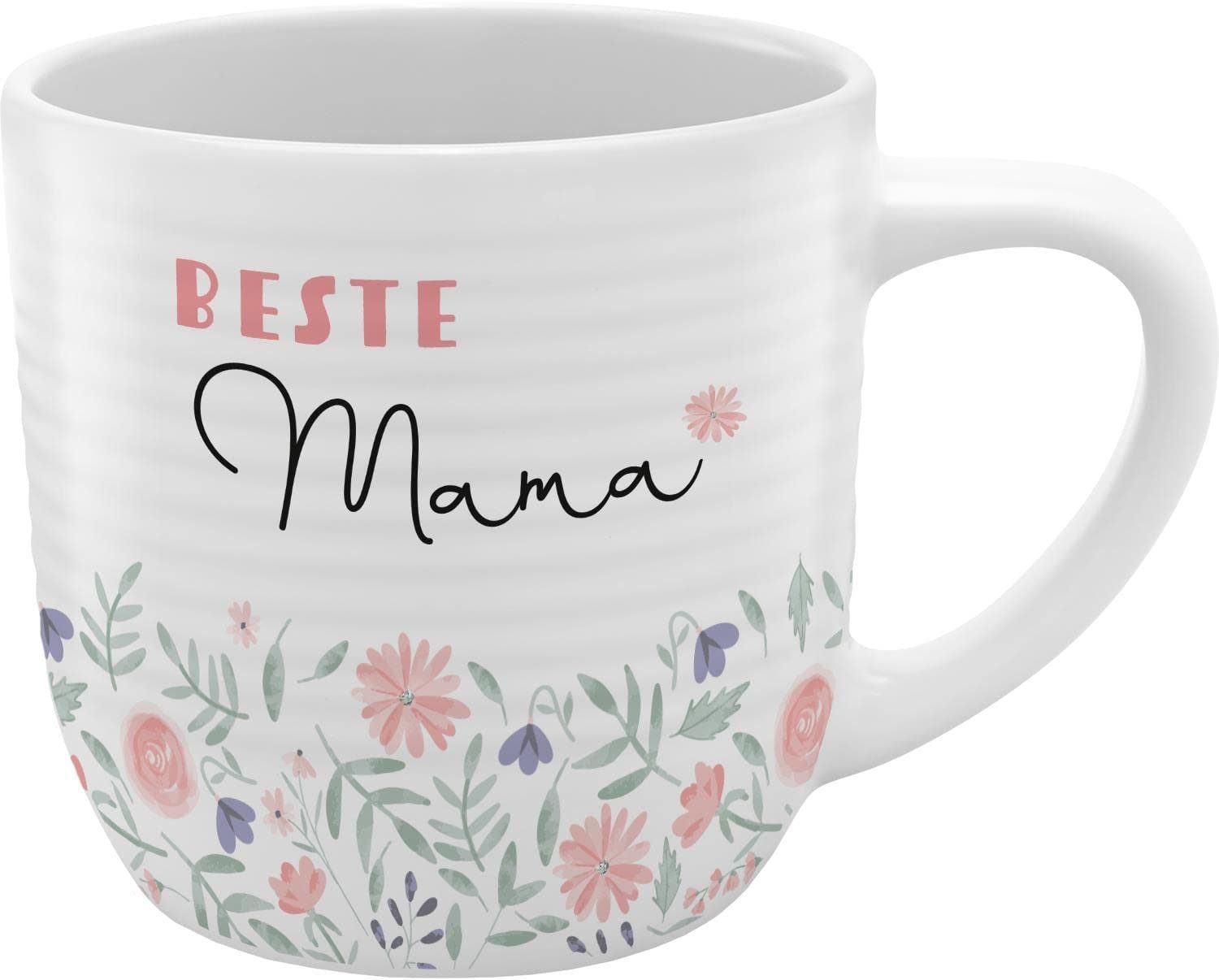 Sheepworld Tasse Tasse Kaffeetasse Teetasse 40cl Sheepworld GRUSS & CO Rillen Mama, Material: Steinzeug
