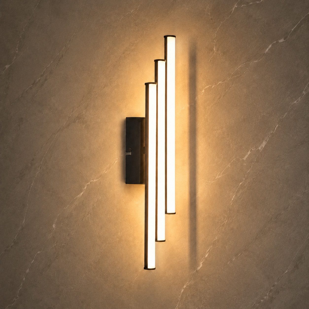 Nettlife LED Wandleuchte Modern Schwarz Innen 6/12/18/27W 3000K Flur Wandbeleuchtung, LED fest integriert, Warmweiß, Wandlicht für Wohnzimmer Schlafzimmer Küche