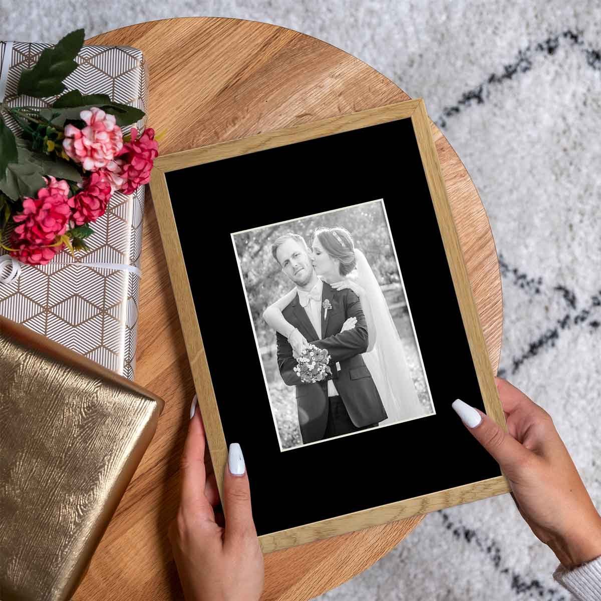 PHOTOLINI Bilderrahmen Passepartouts 5er Set - die Fotos und Bilder in den Fokus setzen, für 1 Bilder