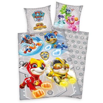 Kinderbettwäsche Herding PAW Patrol - Mighty Pups - Bettwäsche-Set und Decke GLOW, PAW PATROL, Baumwolle, 100% Baumwolle