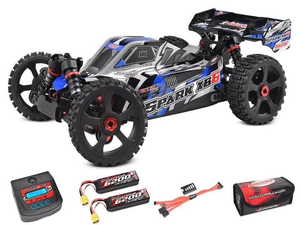 Corally RC-Auto Team Corally - Spark XB-6 RTR - Drive'n Go Pack 6S - Blau