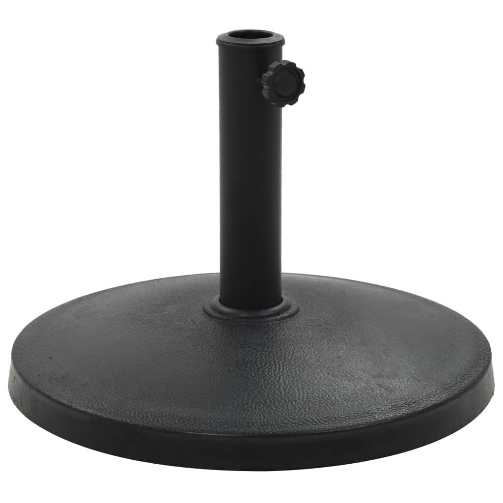 vidaXL Schirmhalter Sonnenschirmfuß Rund 10 kg Schwarz Polyharz