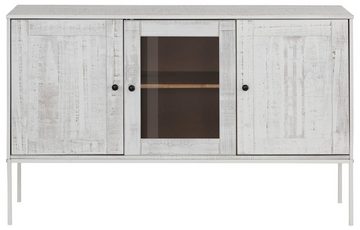 loft24 Sideboard Floro, mit Glastür, Breite 130 cm
