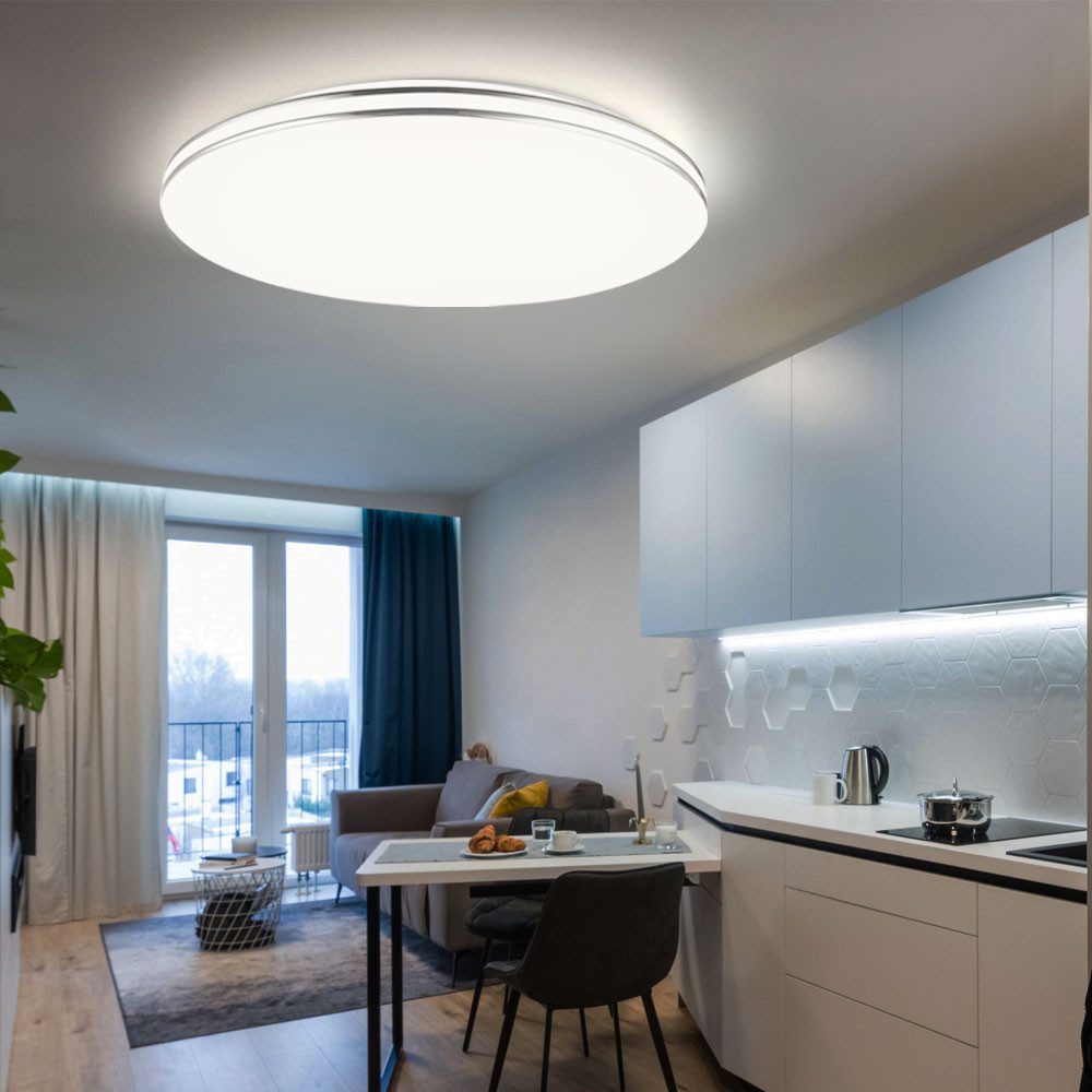 GLOBO LIGHTING LED Deckenleuchte, LED-Leuchtmittel fest verbaut, Warmweiß, Neutralweiß, Tageslichtweiß, Deckenlampe Deckenleuchte Tageslichtlampe dimmbar Fernbedienung LED