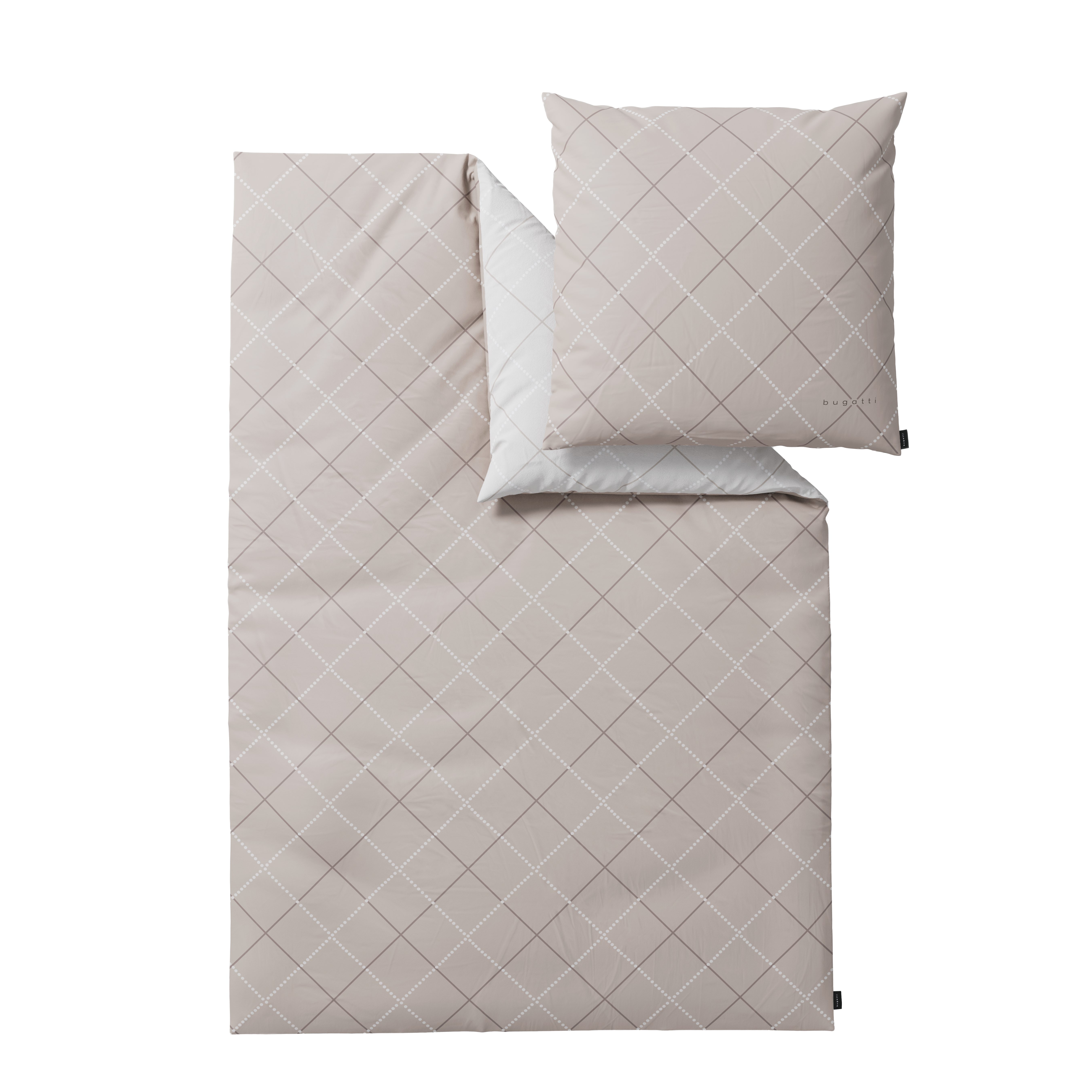 bugatti Bettwäsche Satin-Flanell Kombi-Bettwäsche bugatti, Flanell, Mako-Satin, 2 teilig, mit glatter Satin- und kuscheliger Flanellseite