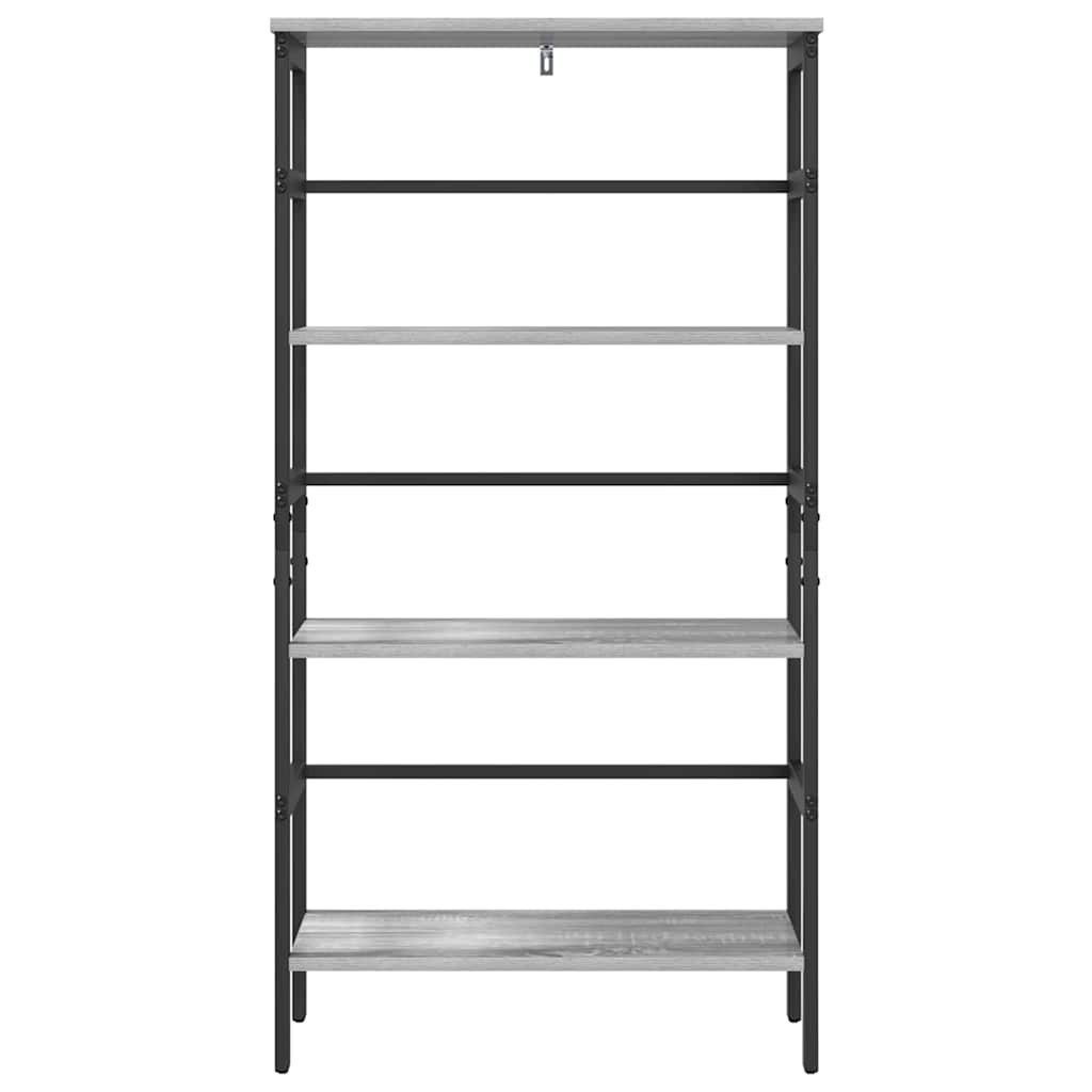 vidaXL Bücherregal Bücherregal Graues Sonoma 60 x 29,5 x 115 cm Holzwerkstoff, 1-tlg.