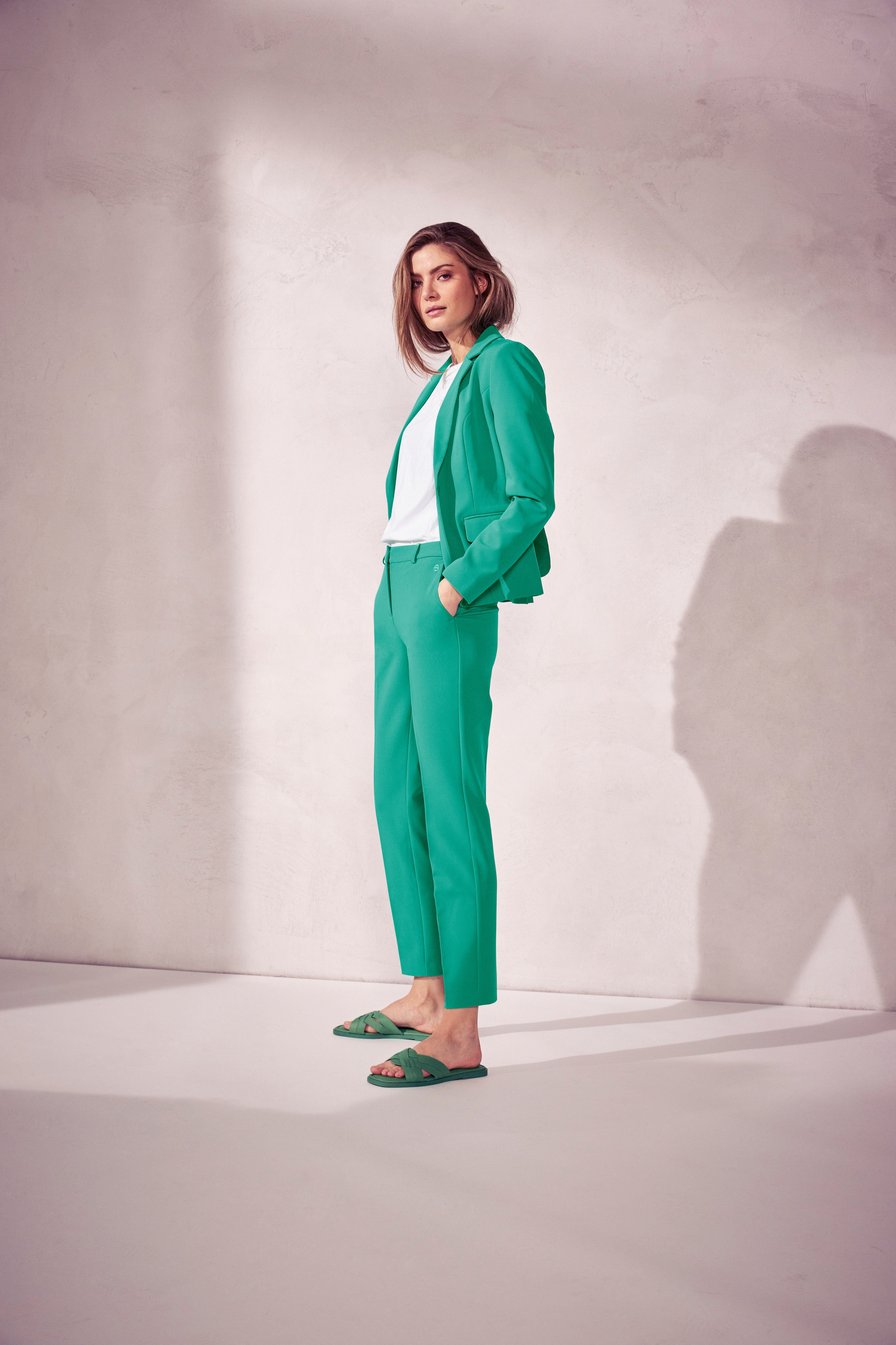 Tamaris Anzughose in Trendfarben grün aus Material') nachhaltigem (Hose