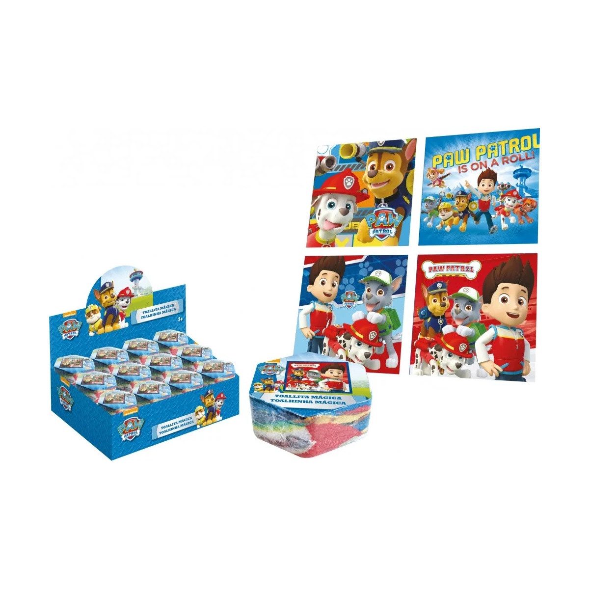 PAW PATROL Badetücher Paw Patrol Magisches Handtuch Gesichtstuch, Handtuch 30x30cm, Baumwolle (1-St)