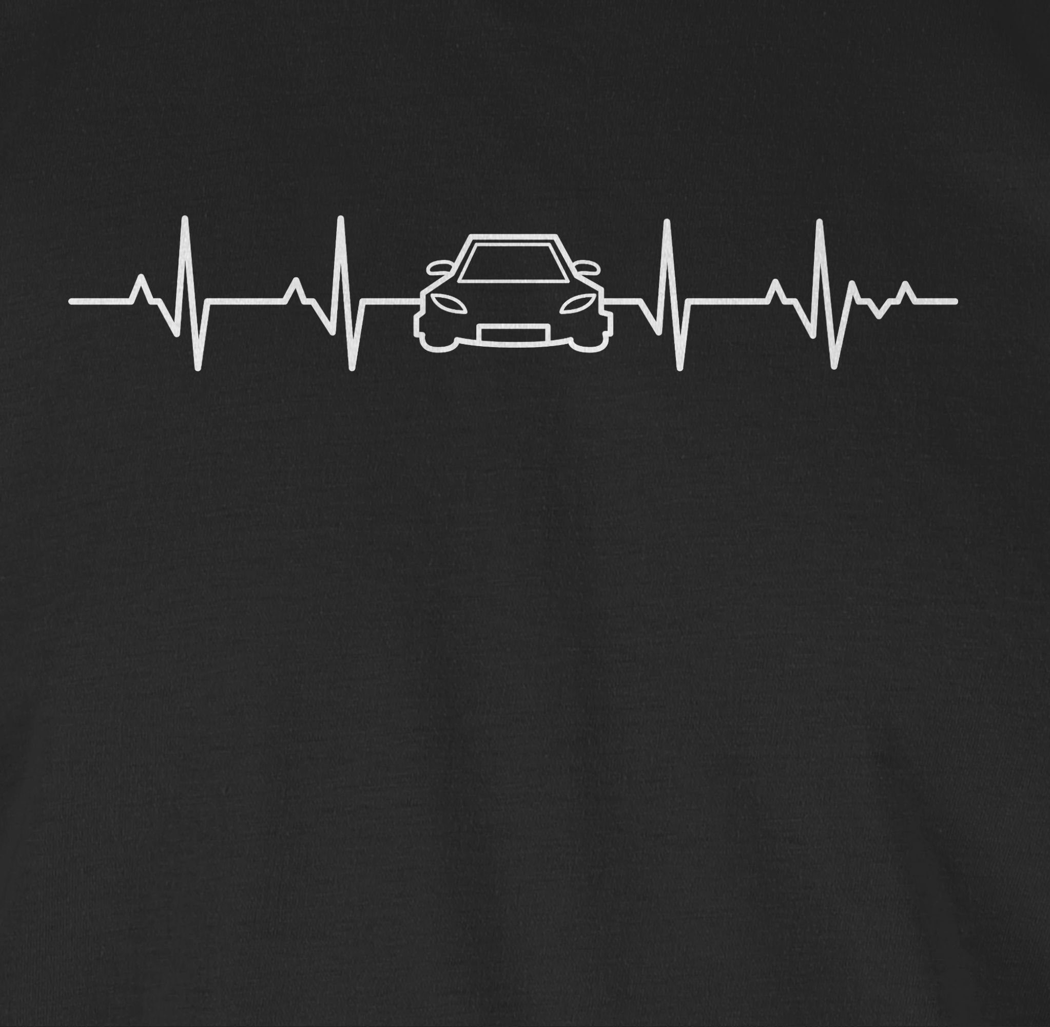 Auto Schwarz Herzschlag 1 Shirtracer Auto T-Shirt